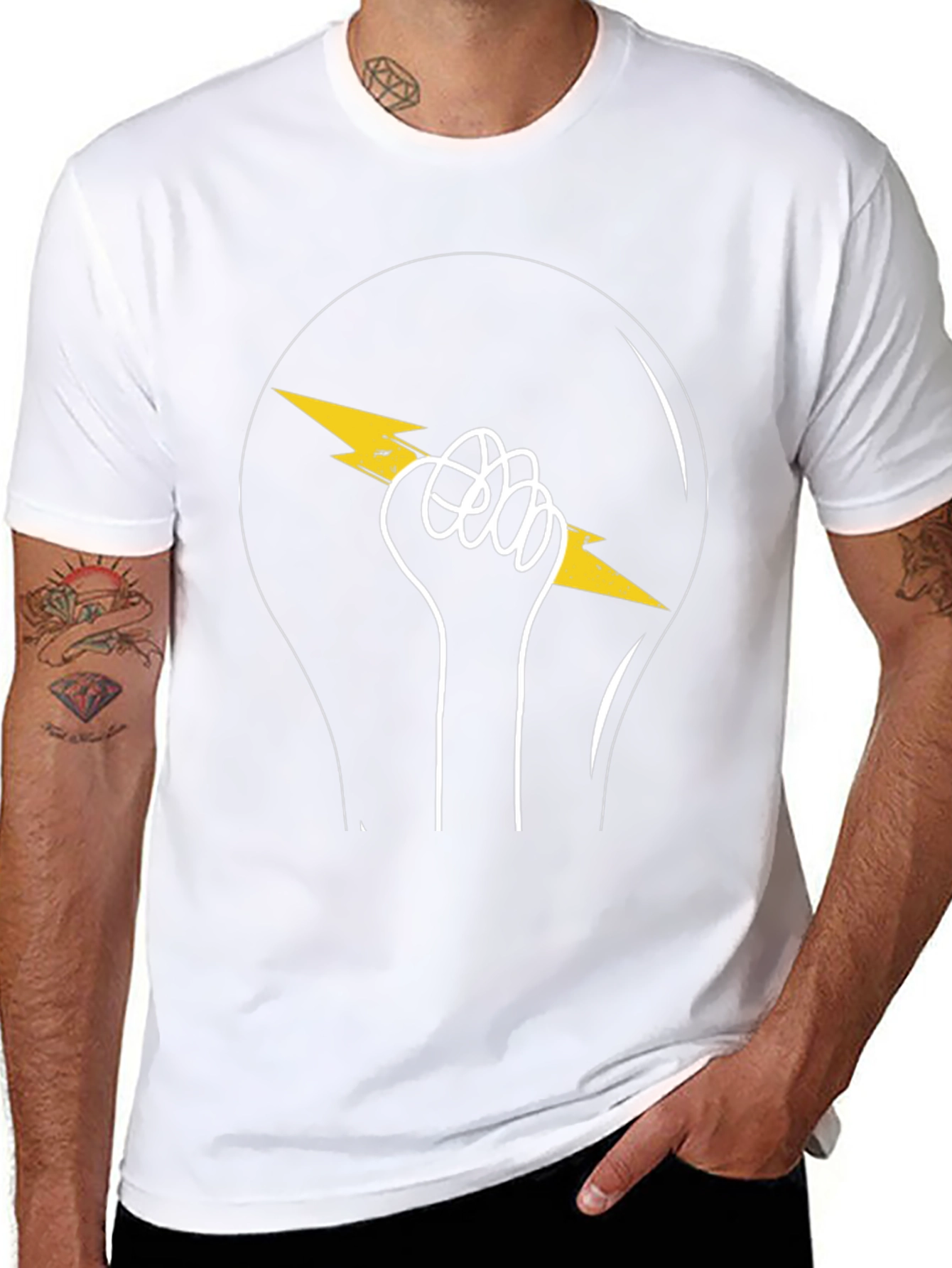 Electrifying Fist Graphic T-Shirt - Black