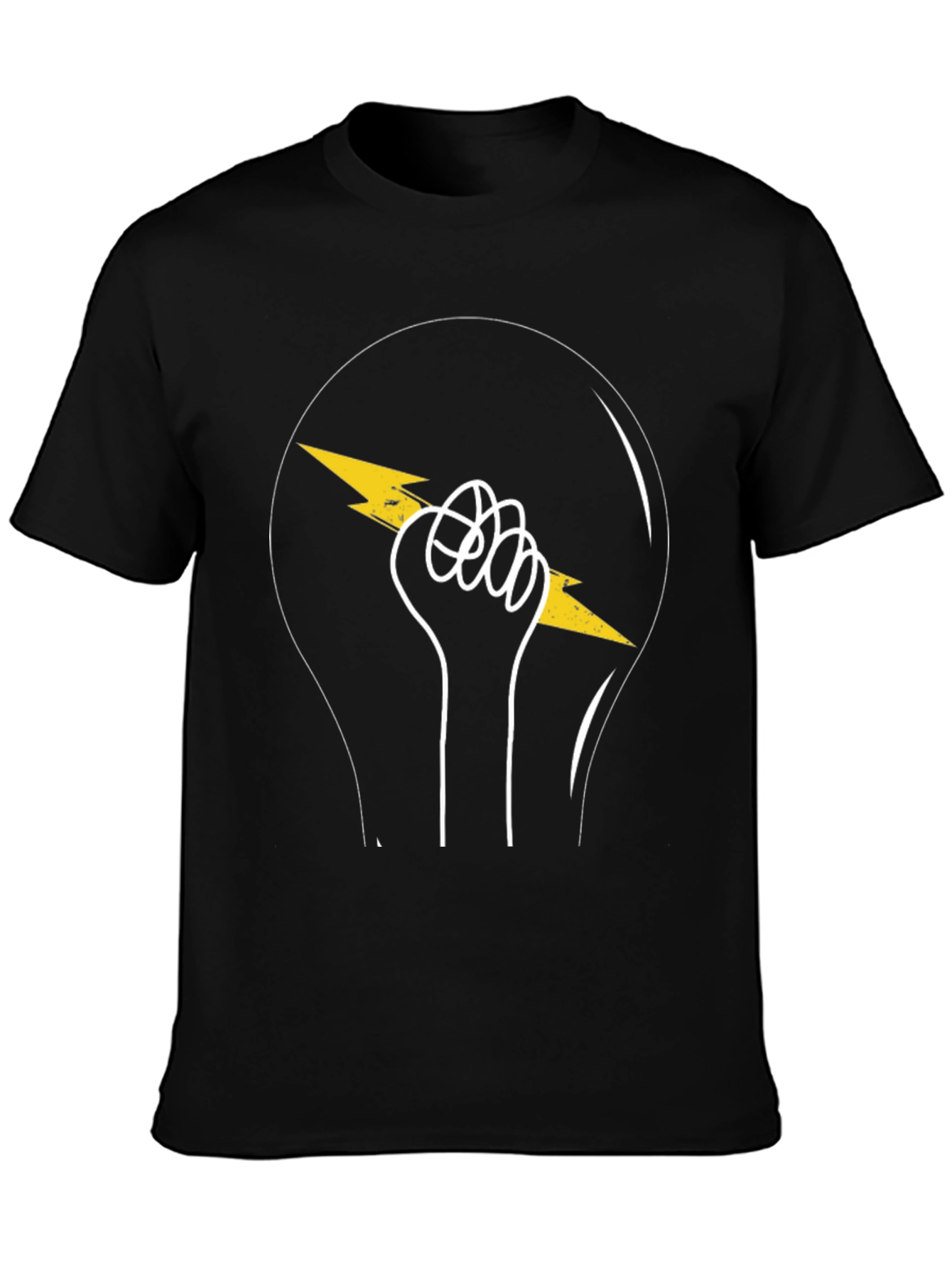 Electrifying Fist Graphic T-Shirt - Black