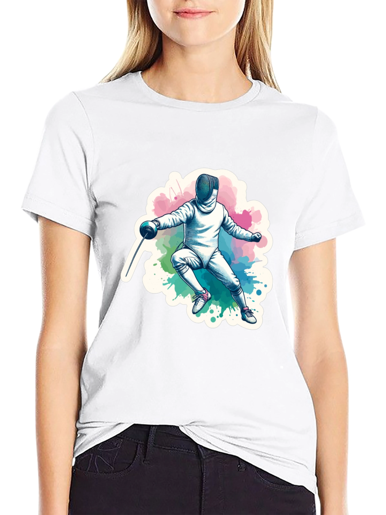 Fencing Graphic Tee - Sporty Style