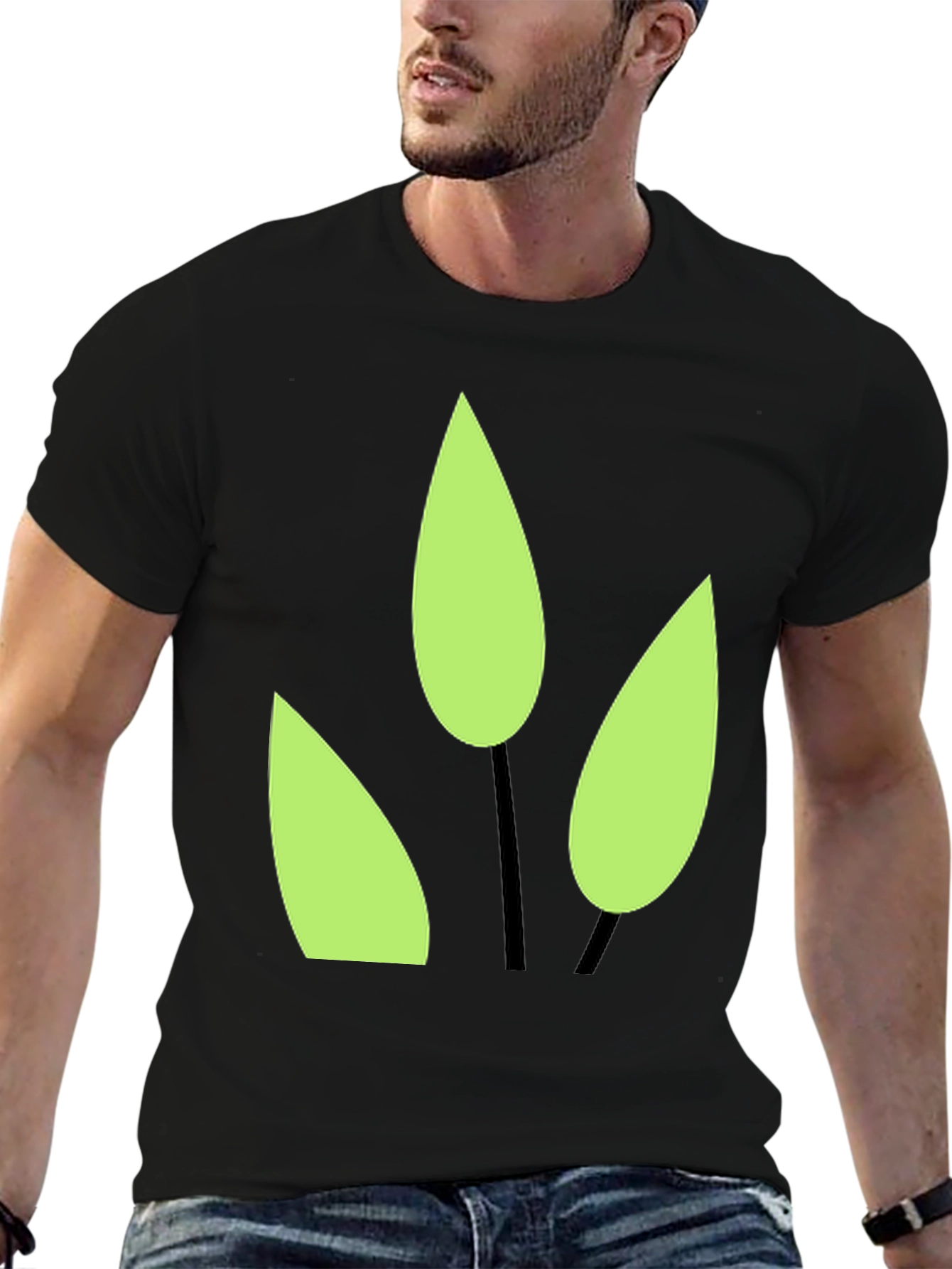 Nature Inspired Graphic Tee - Black