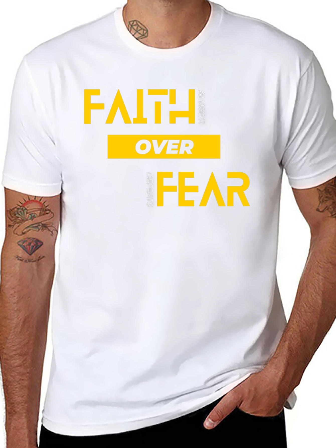 Faith Over Fear T-Shirt - Inspirational Graphic Tee