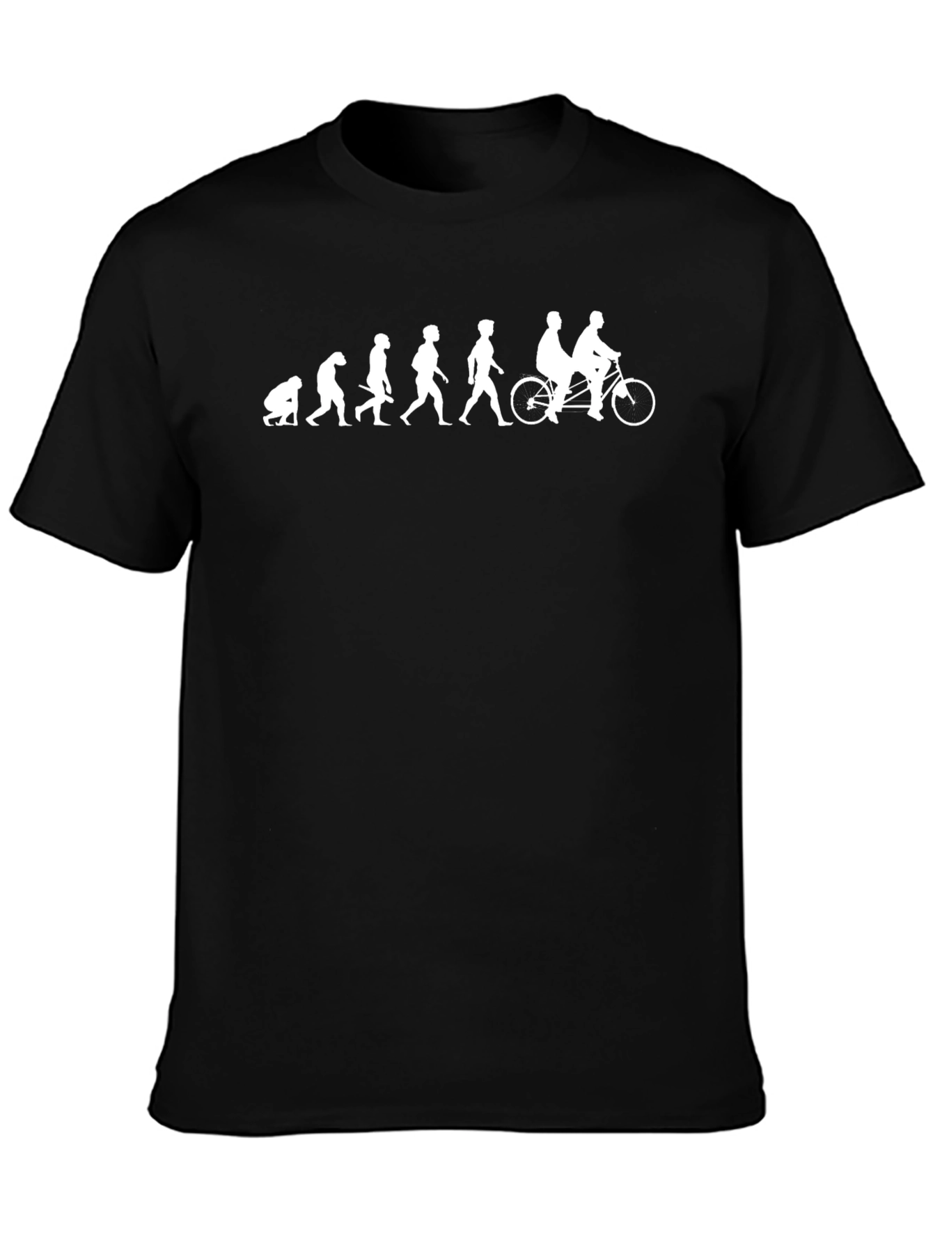 Evolution of Cyclist Black T-Shirt