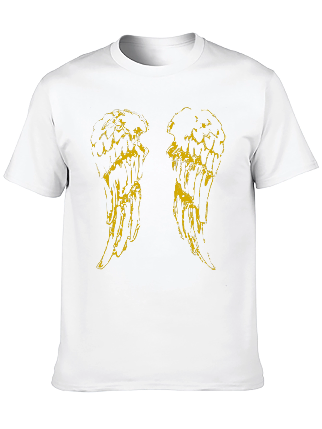 Angel Wings Graphic Tee - Black Cotton T-Shirt