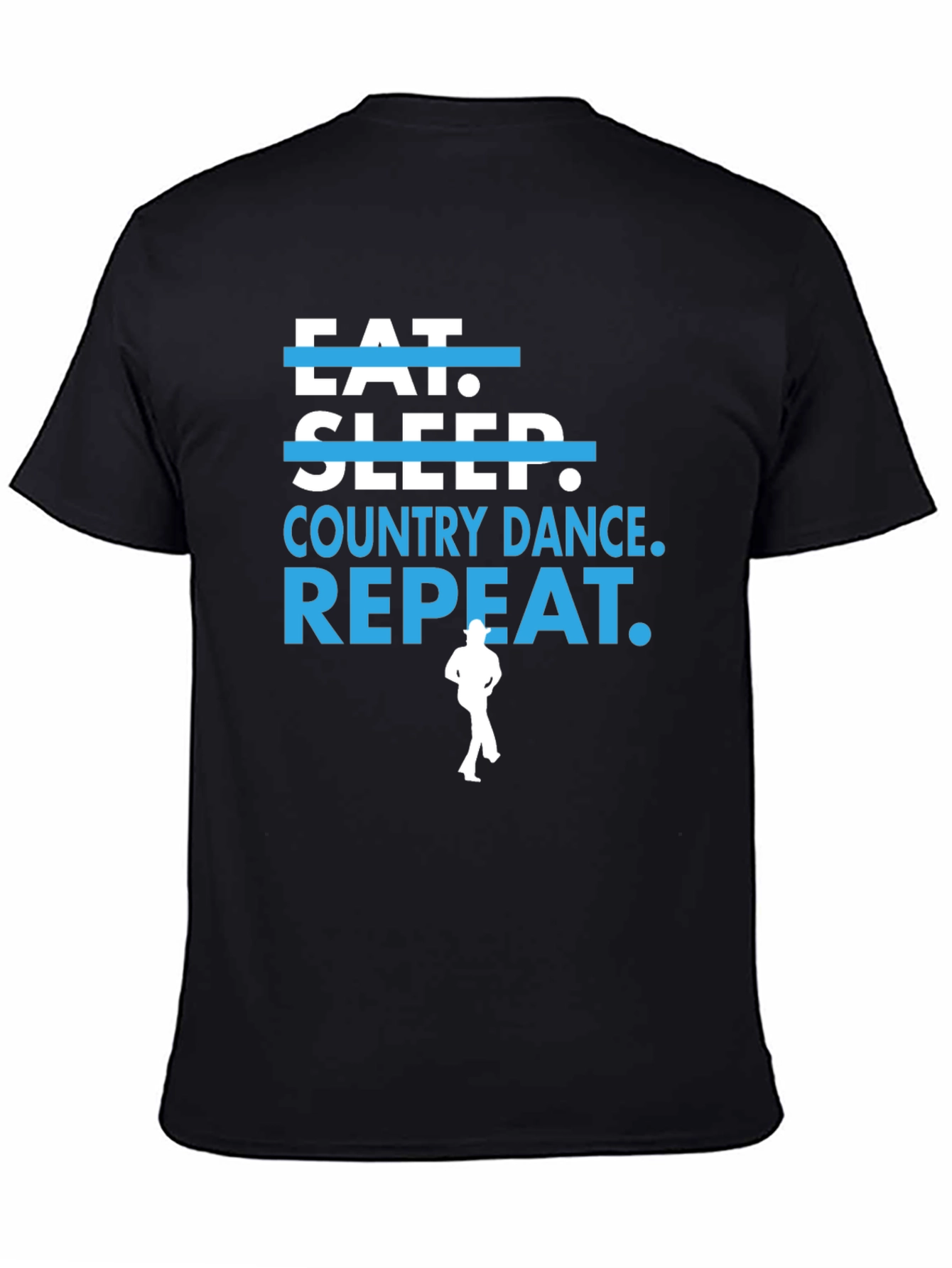 Eat Sleep Country Dance Repeat Black T-Shirt