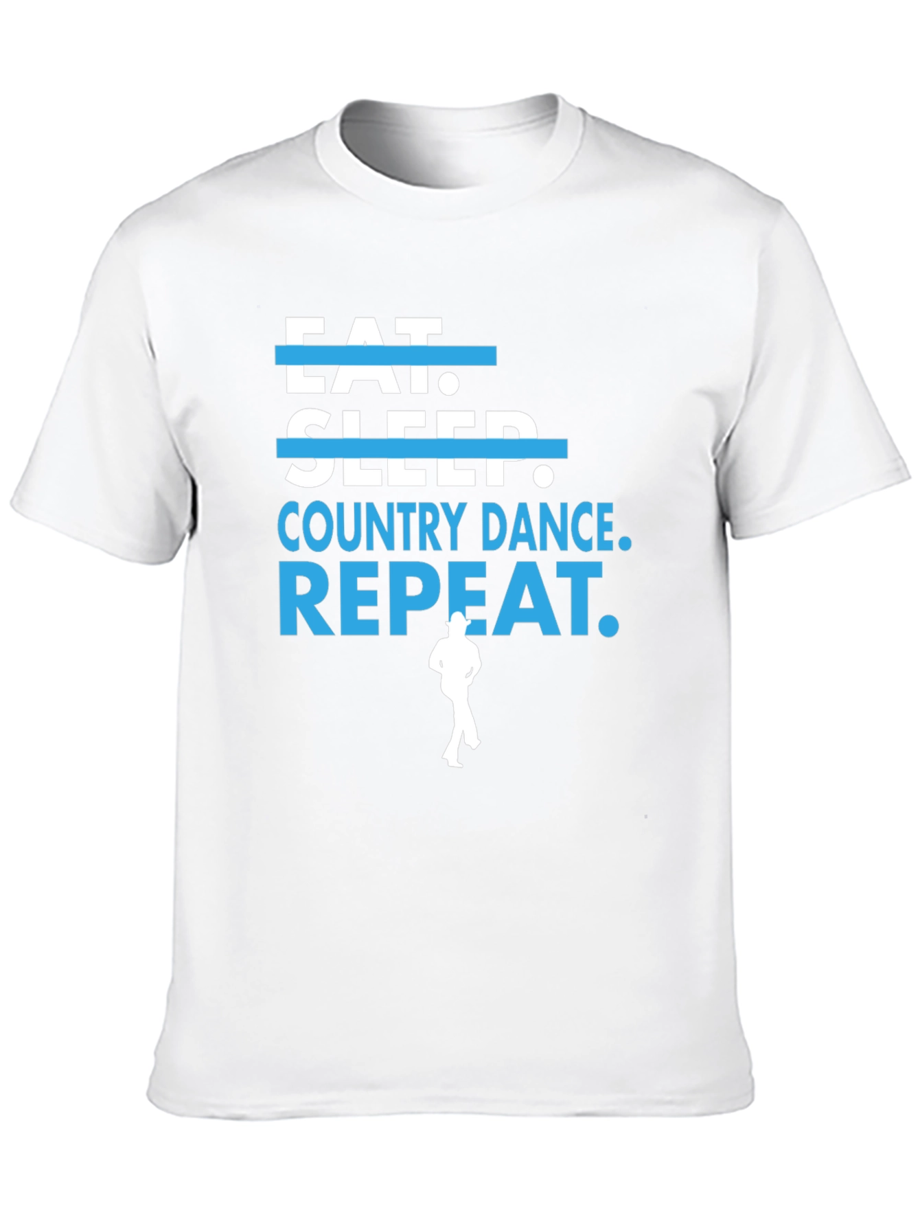 Eat Sleep Country Dance Repeat Black T-Shirt