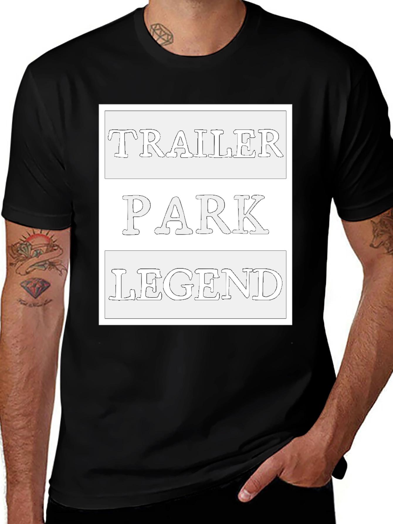 Trailer Park Legend Black Graphic Tee