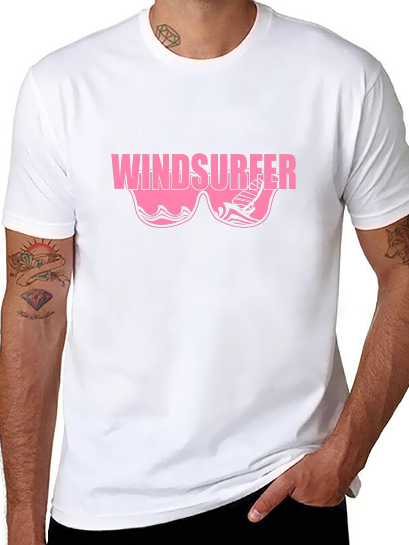 Windsurfer Graphic T-Shirt - Black