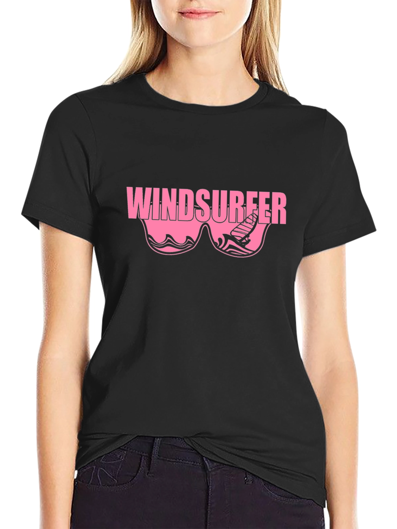 Windsurfer Graphic T-Shirt - Black