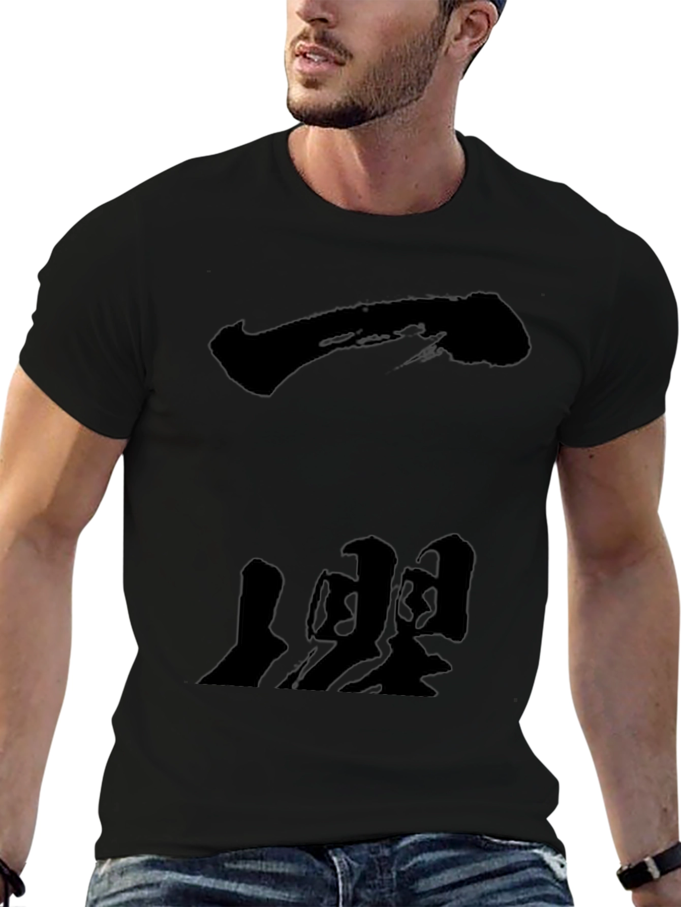 Abstract Black Graphic T-Shirt