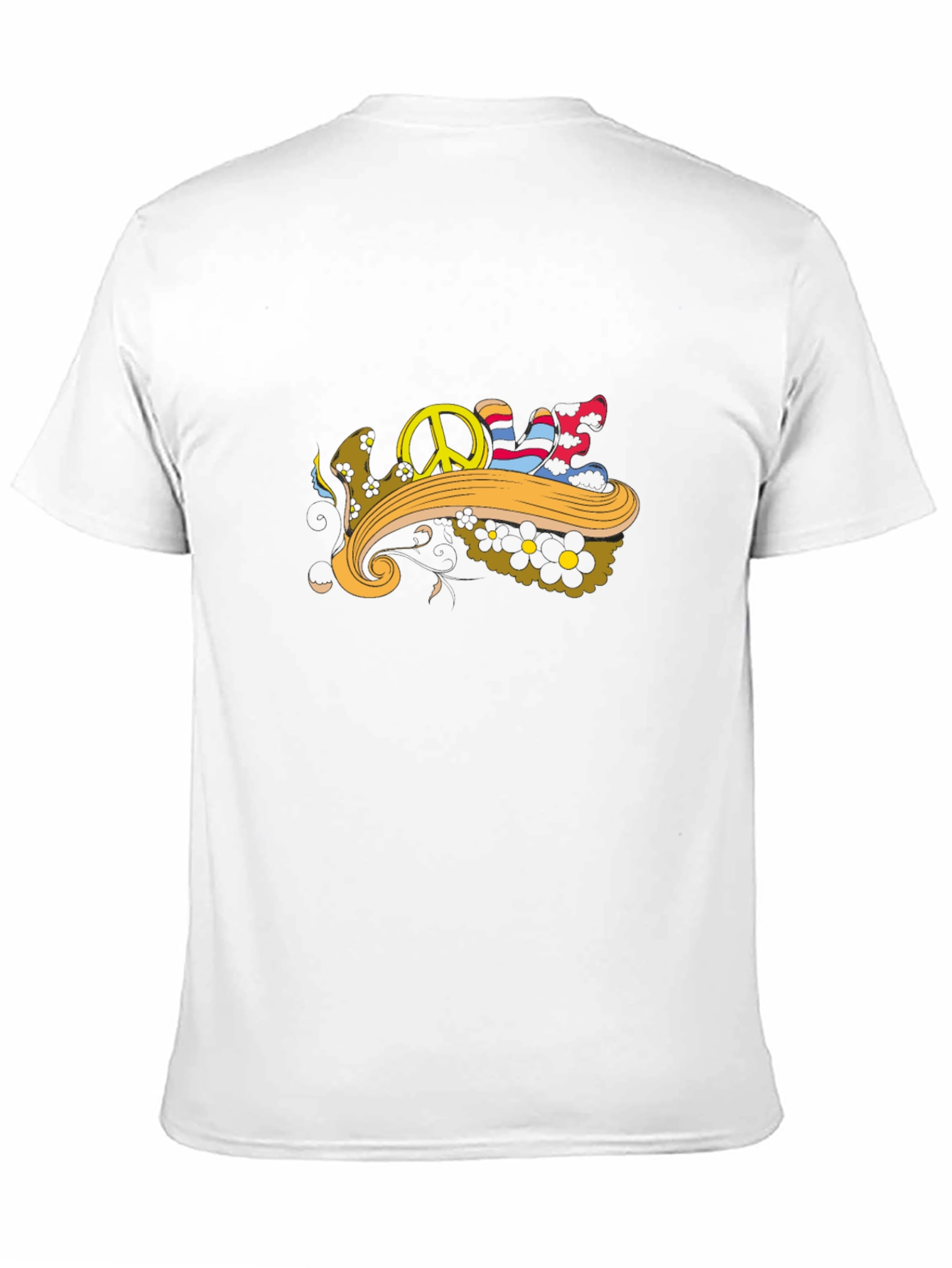 Peace Sign Graphic Black T-Shirt - Retro Style