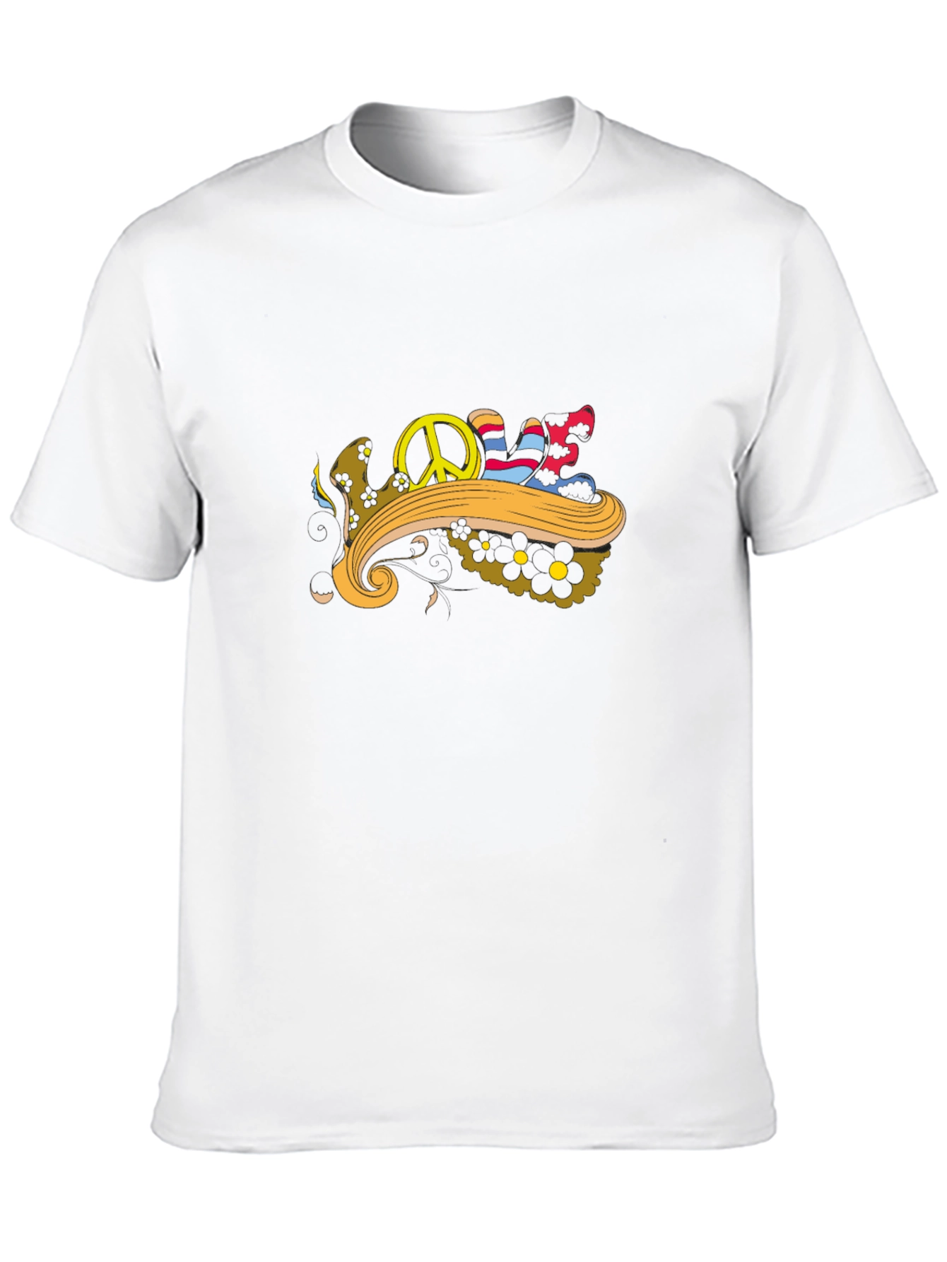 Peace Sign Graphic Black T-Shirt - Retro Style