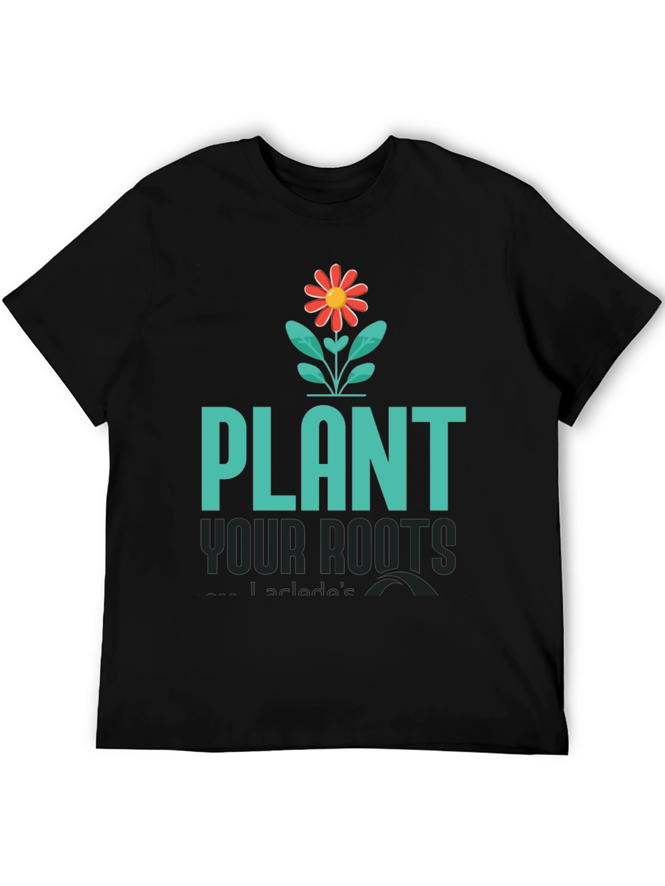 Plant Your Roots Graphic Tee - Black Cotton T-Shirt