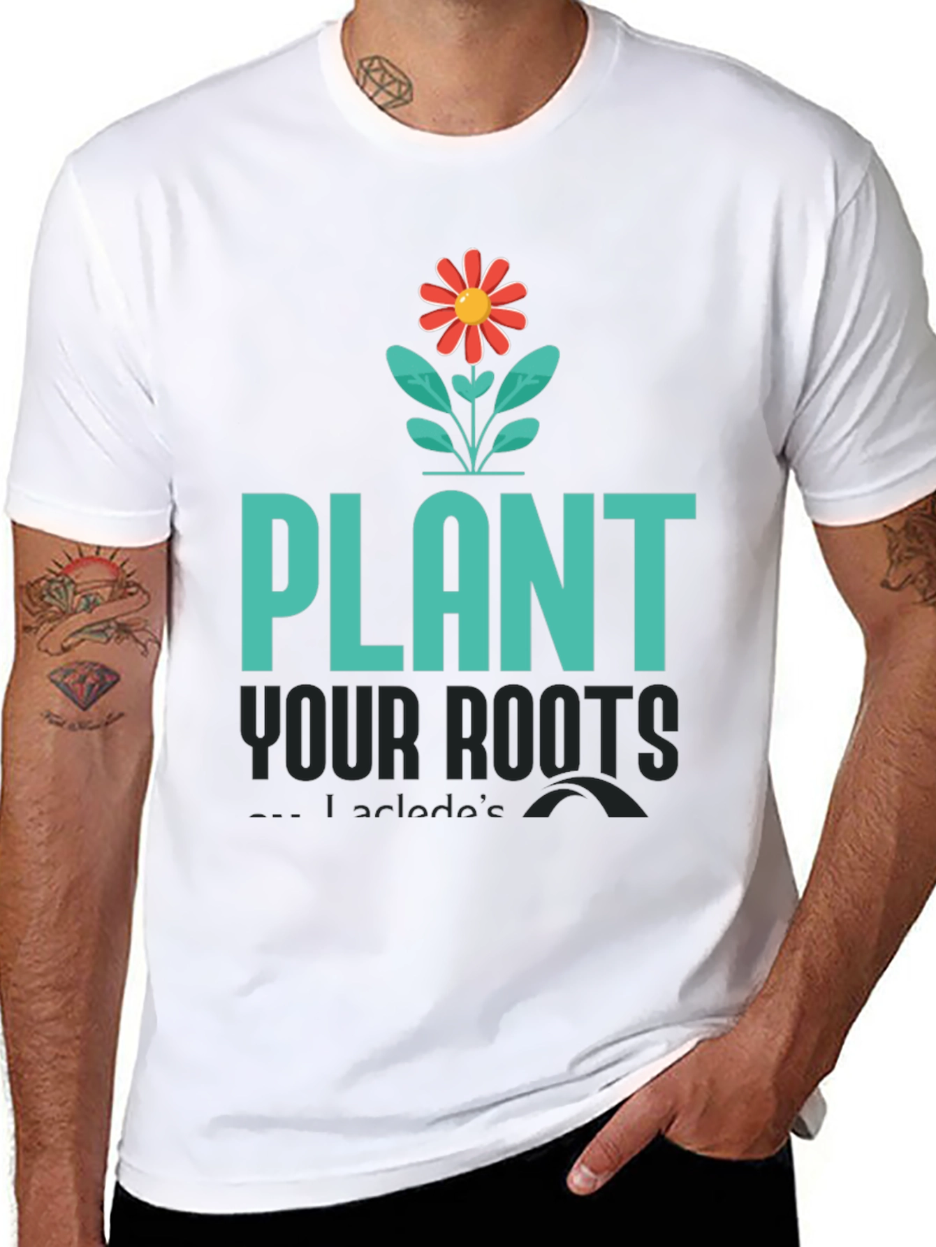 Plant Your Roots Graphic Tee - Black Cotton T-Shirt