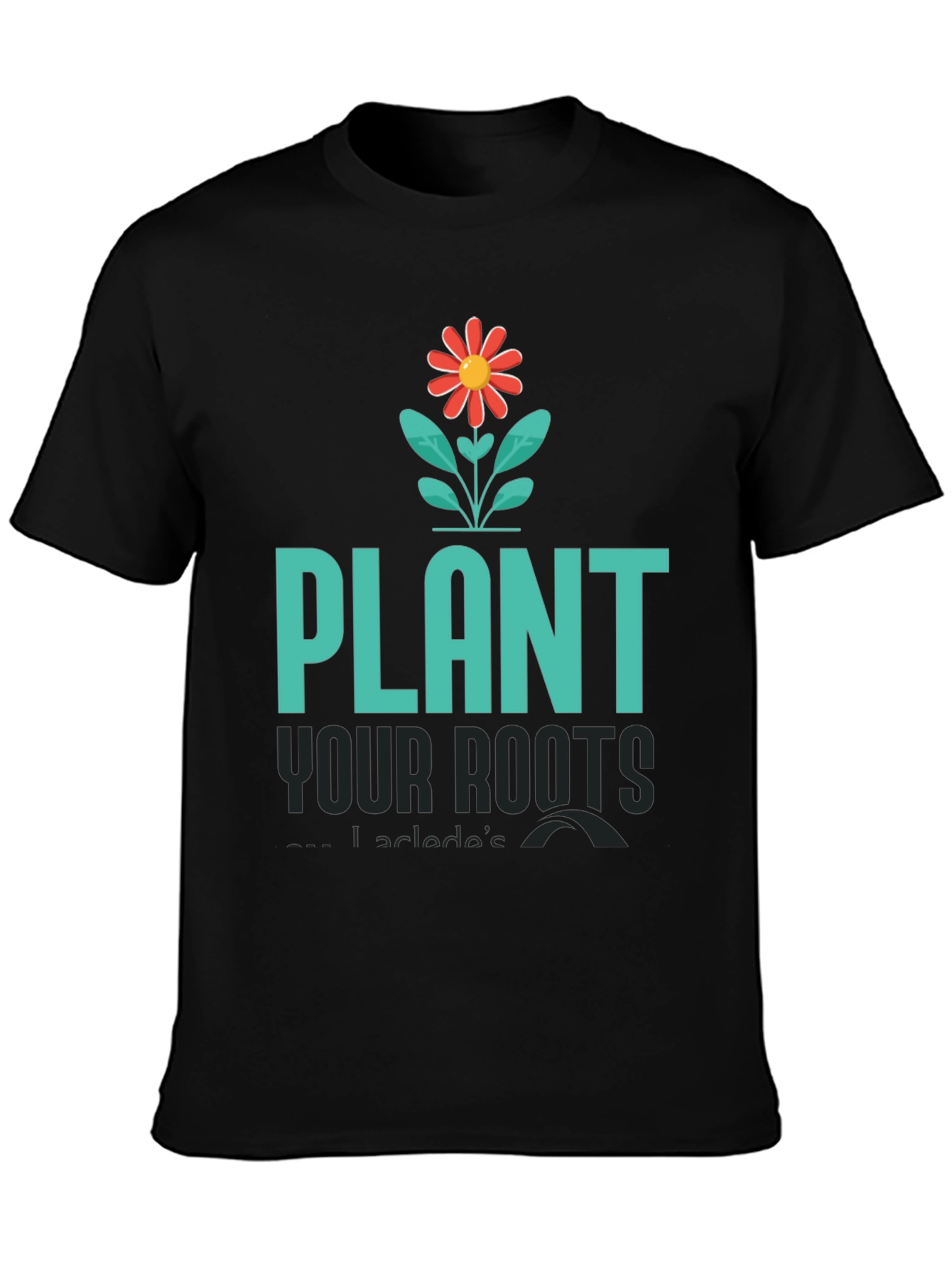 Plant Your Roots Graphic Tee - Black Cotton T-Shirt