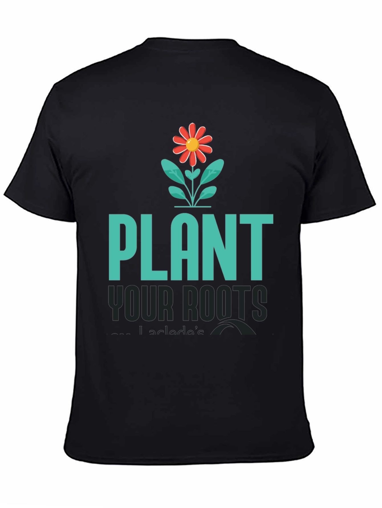 Plant Your Roots Graphic Tee - Black Cotton T-Shirt