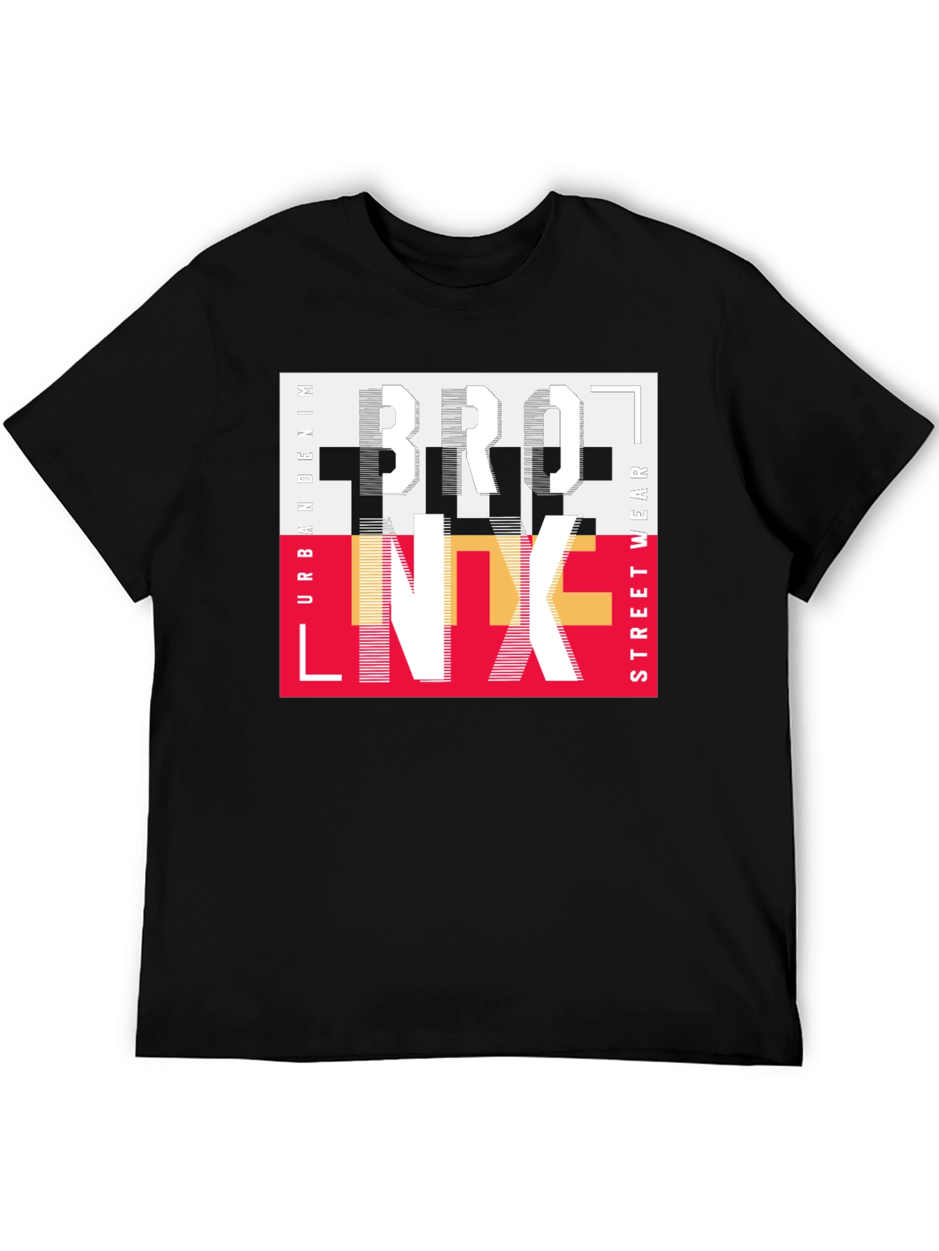 Bronx Streetwear Graphic Print Black T-Shirt