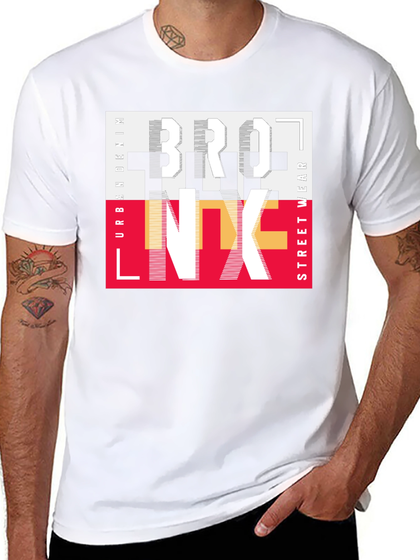 Bronx Streetwear Graphic Print Black T-Shirt