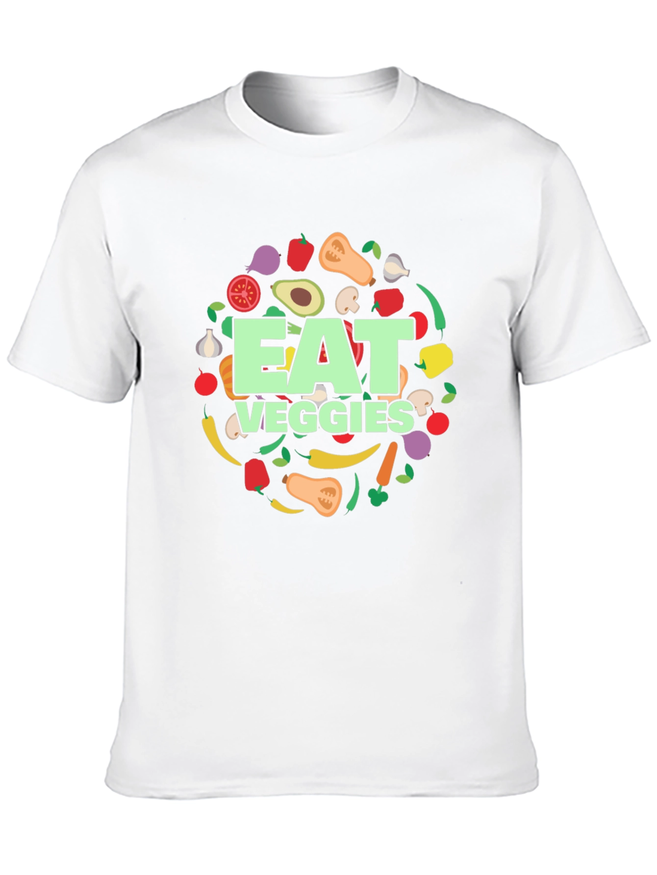 Eat Veggies T-Shirt - Black Graphic Tee