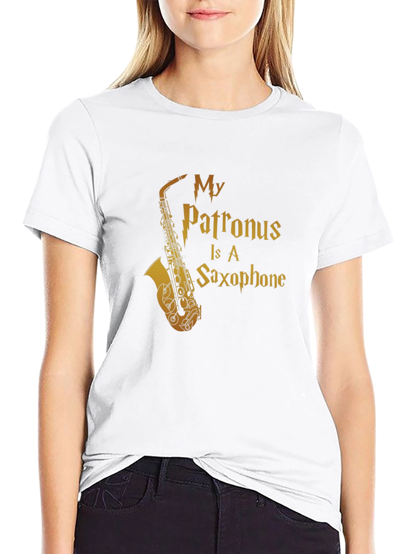 Saxophone Patronus Graphic Tee