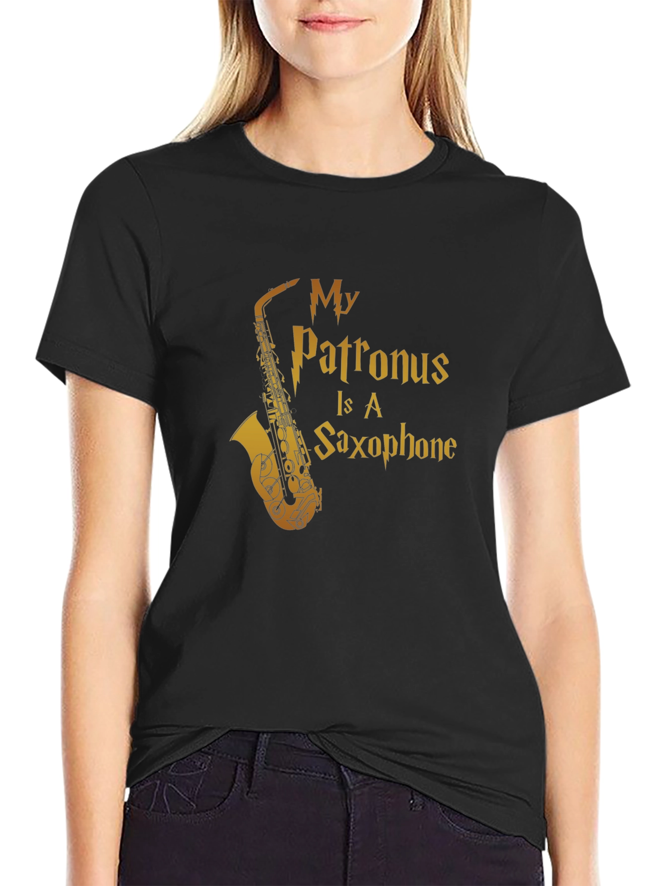Saxophone Patronus Graphic Tee