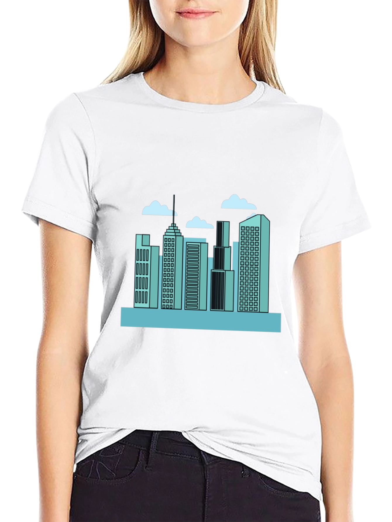 Urban Skyline Graphic Tee - Modern Cityscape Design