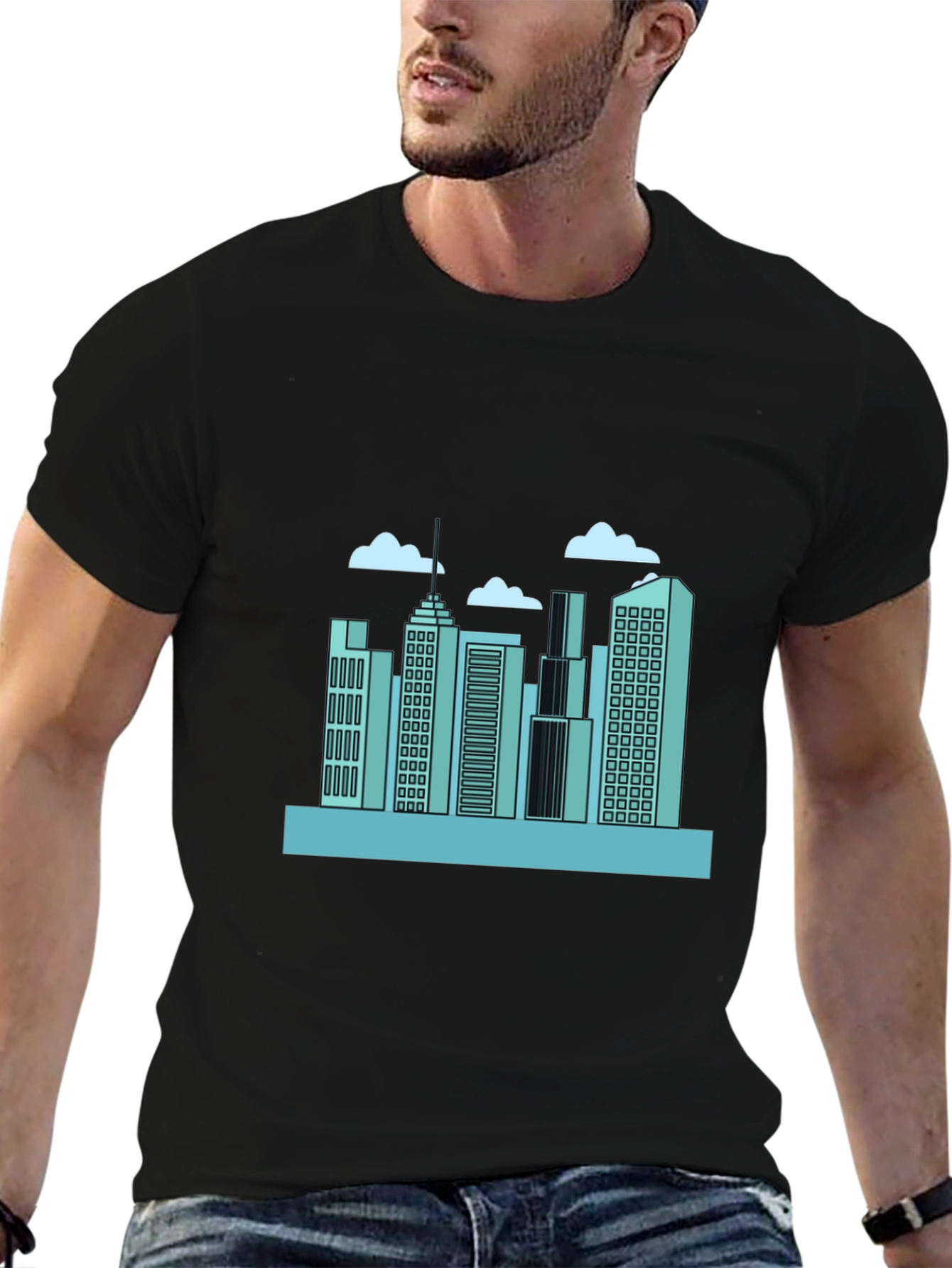 Urban Skyline Graphic Tee - Modern Cityscape Design