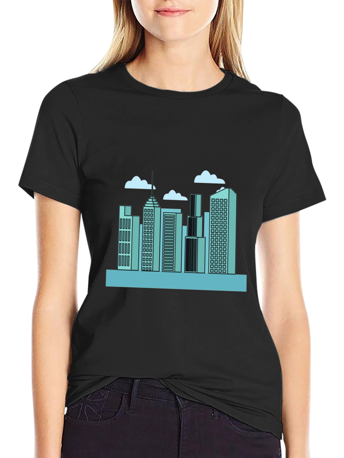 Urban Skyline Graphic Tee - Modern Cityscape Design