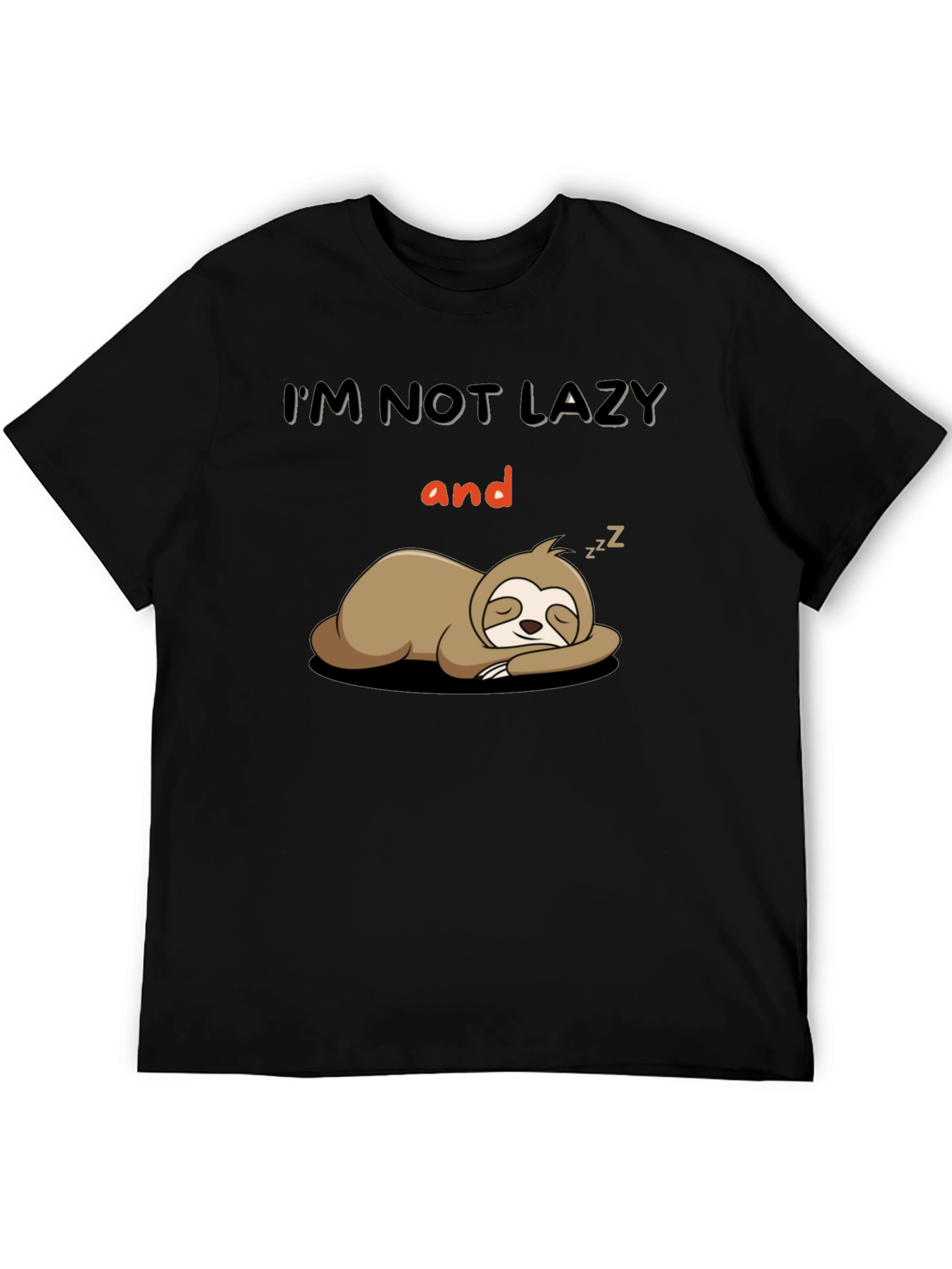 Lazy Sloth Graphic T-Shirt - Funny Novelty Tee
