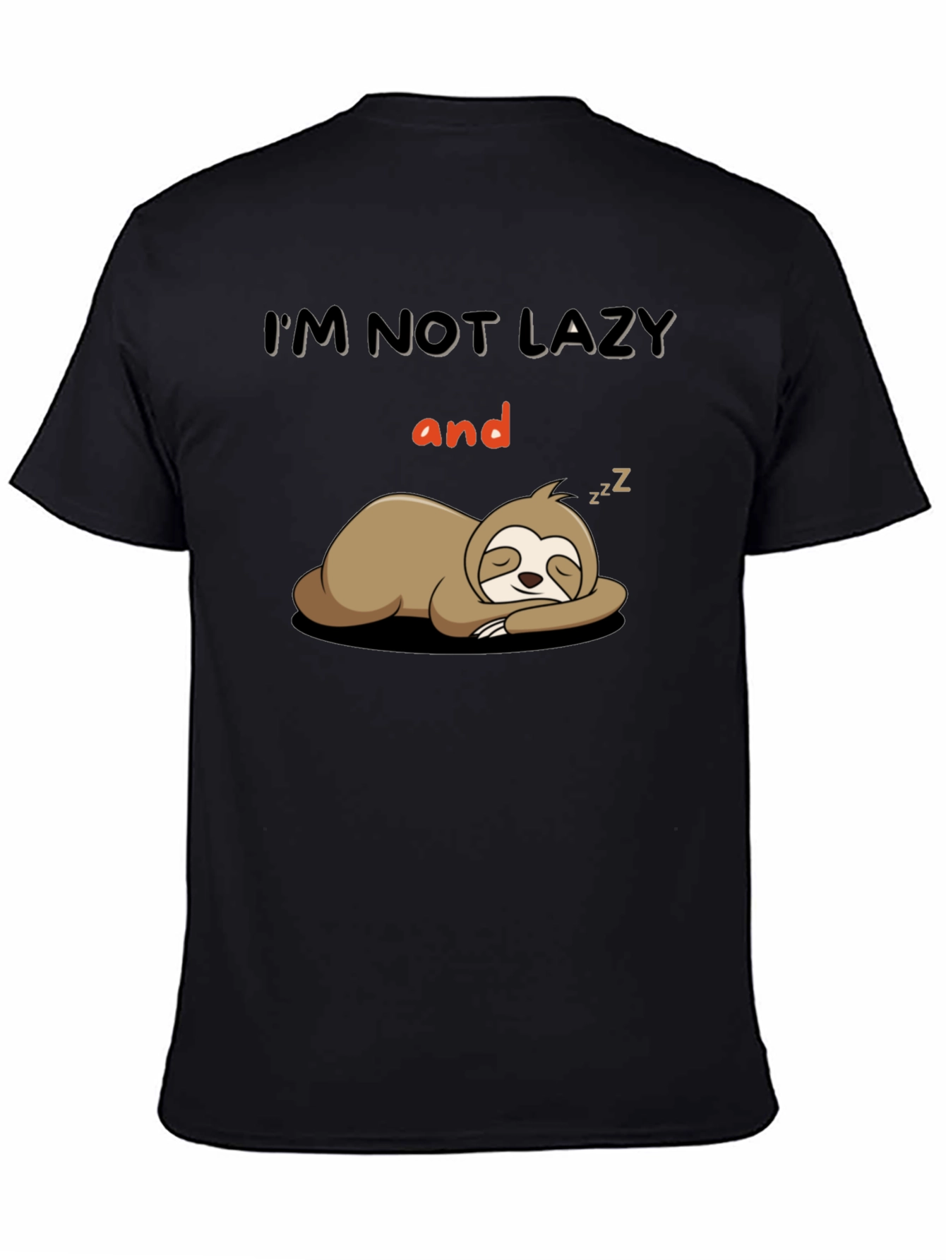 Lazy Sloth Graphic T-Shirt - Funny Novelty Tee