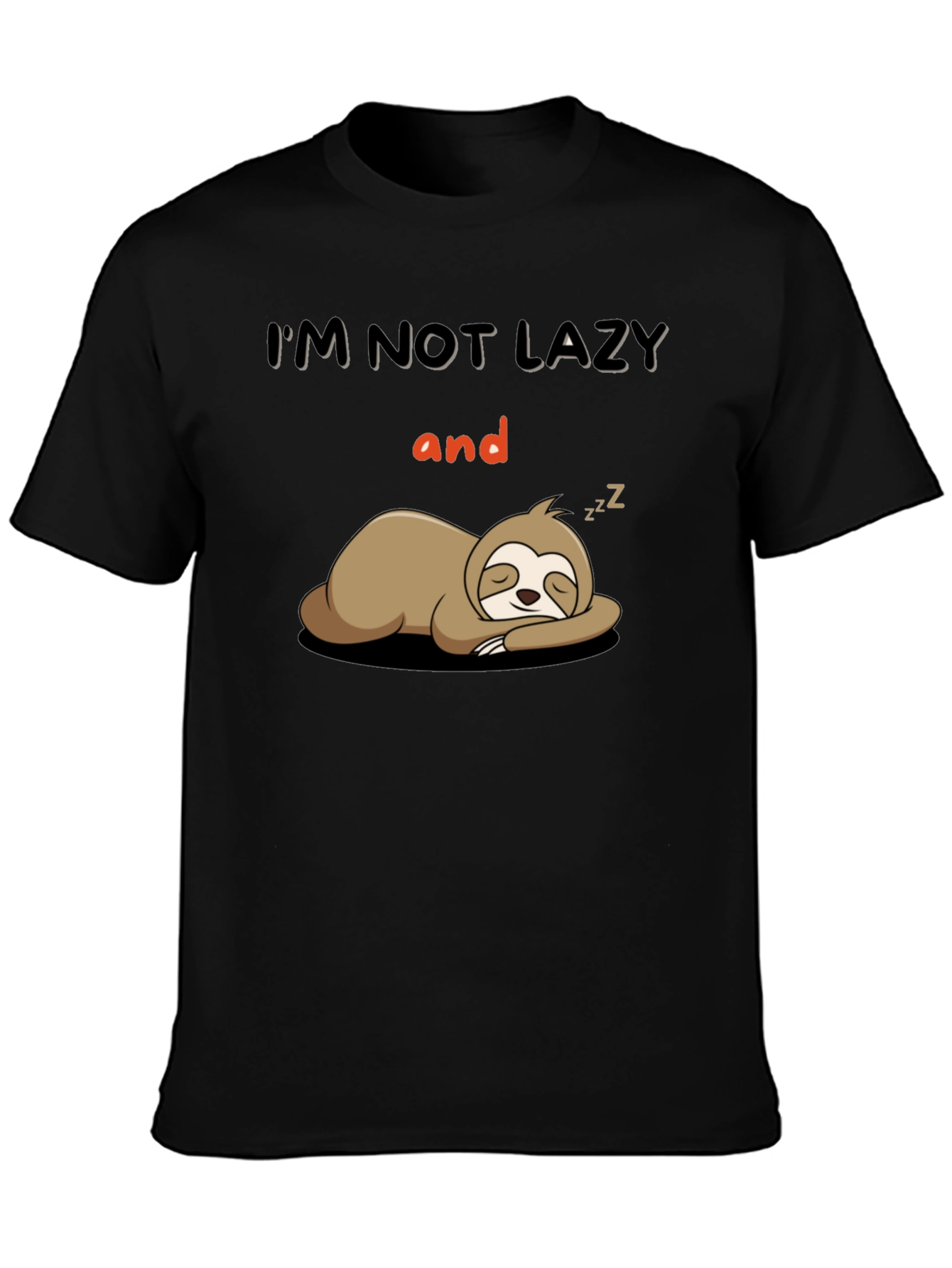 Lazy Sloth Graphic T-Shirt - Funny Novelty Tee