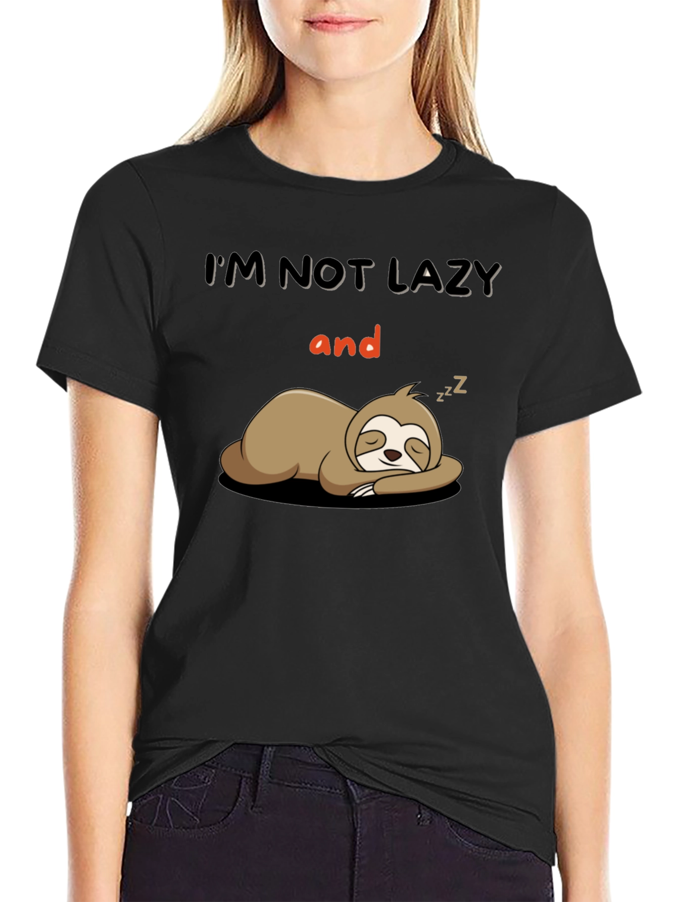Lazy Sloth Graphic T-Shirt - Funny Novelty Tee
