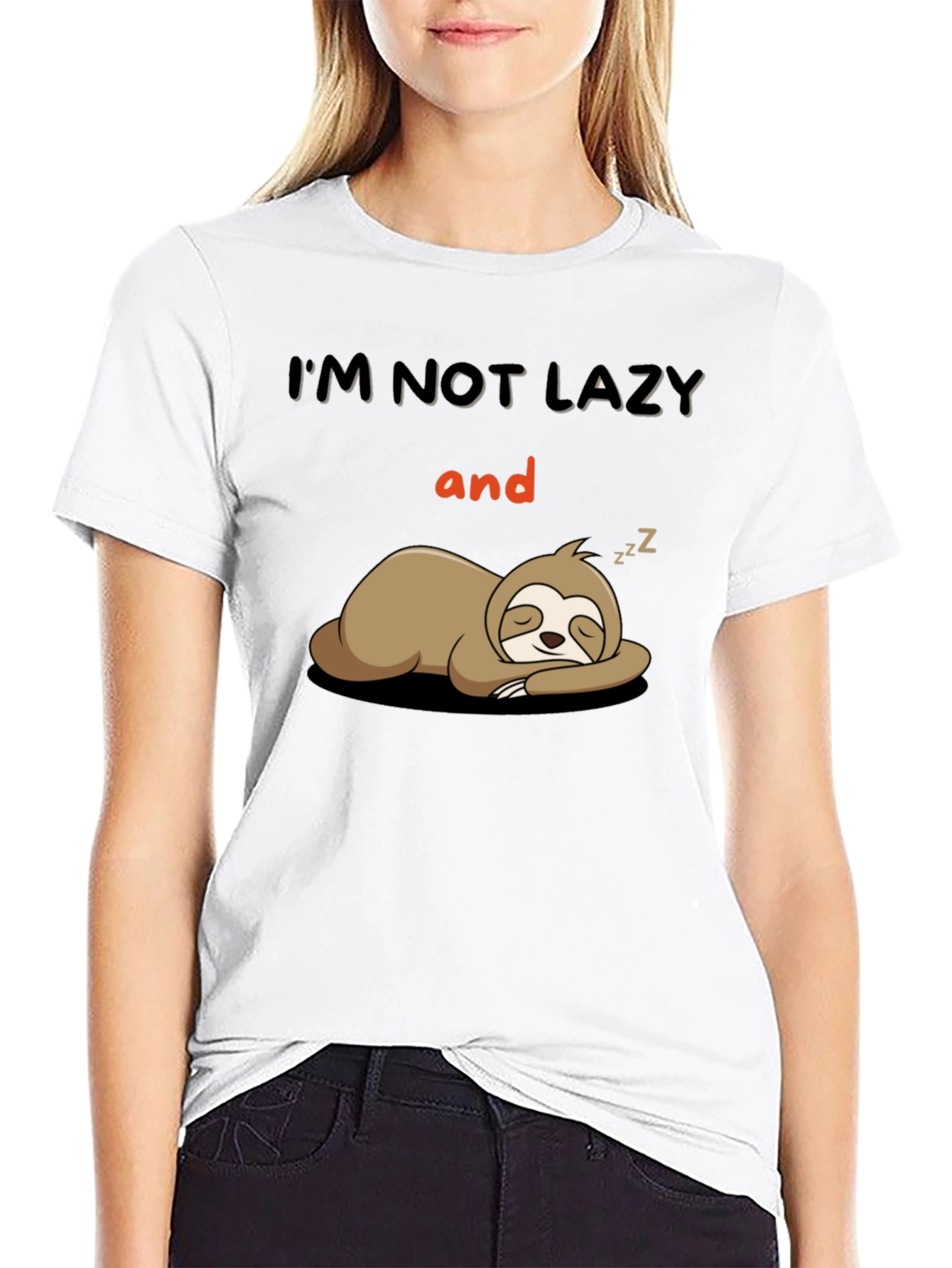 Lazy Sloth Graphic T-Shirt - Funny Novelty Tee