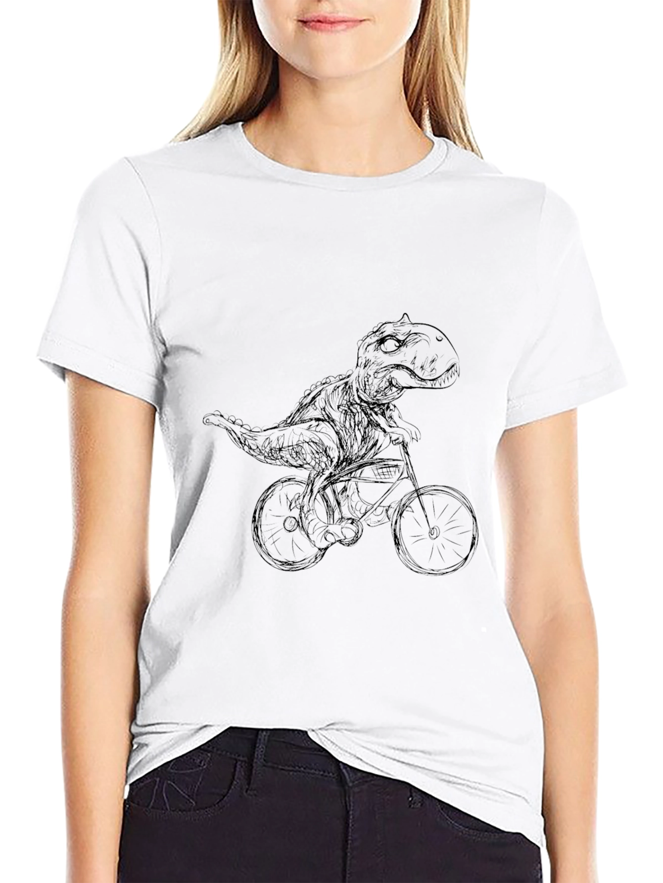 Dino Biker T-Shirt - Black