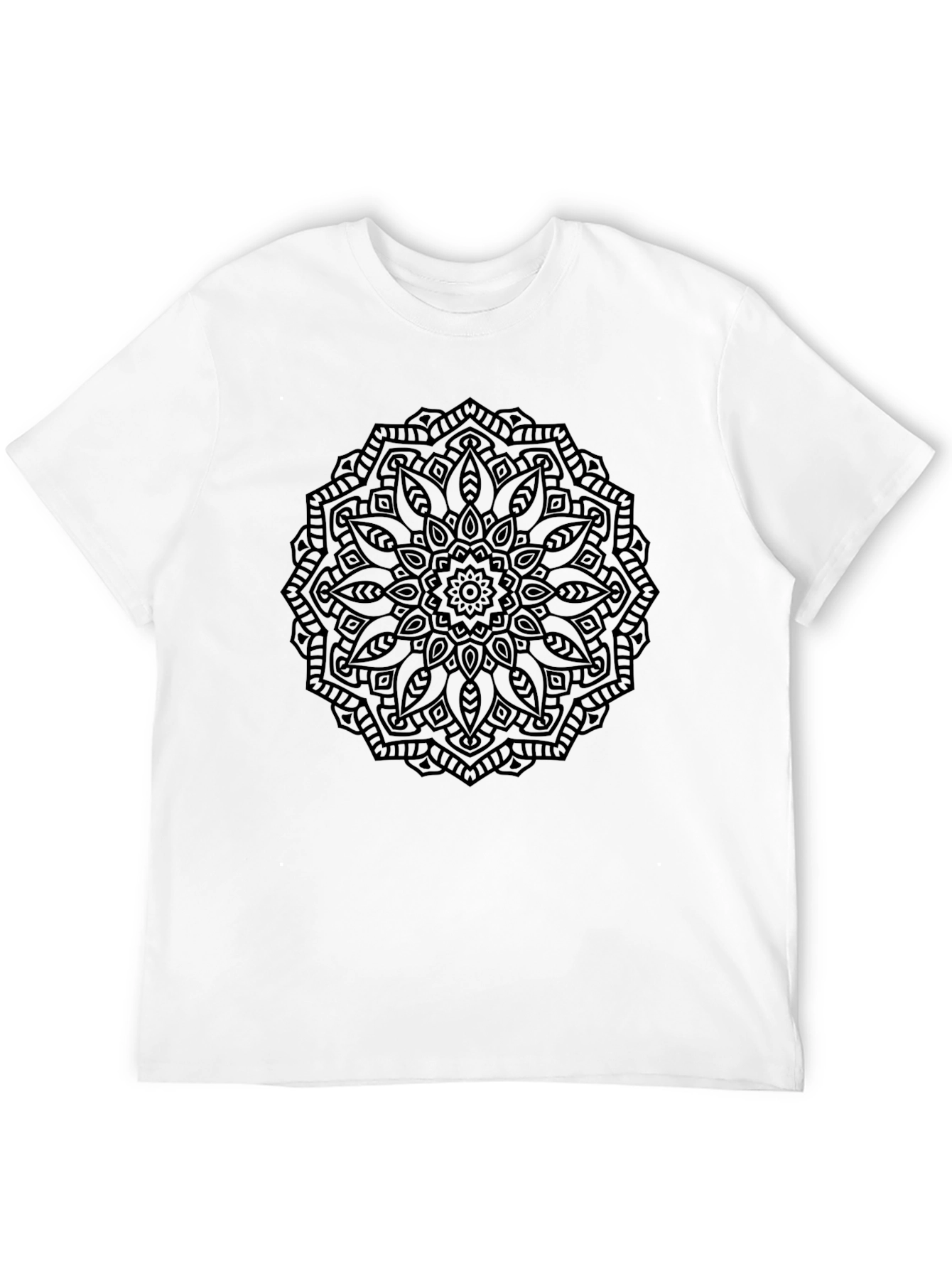 Black Mandala Graphic T-Shirt - Stylish Casual Wear