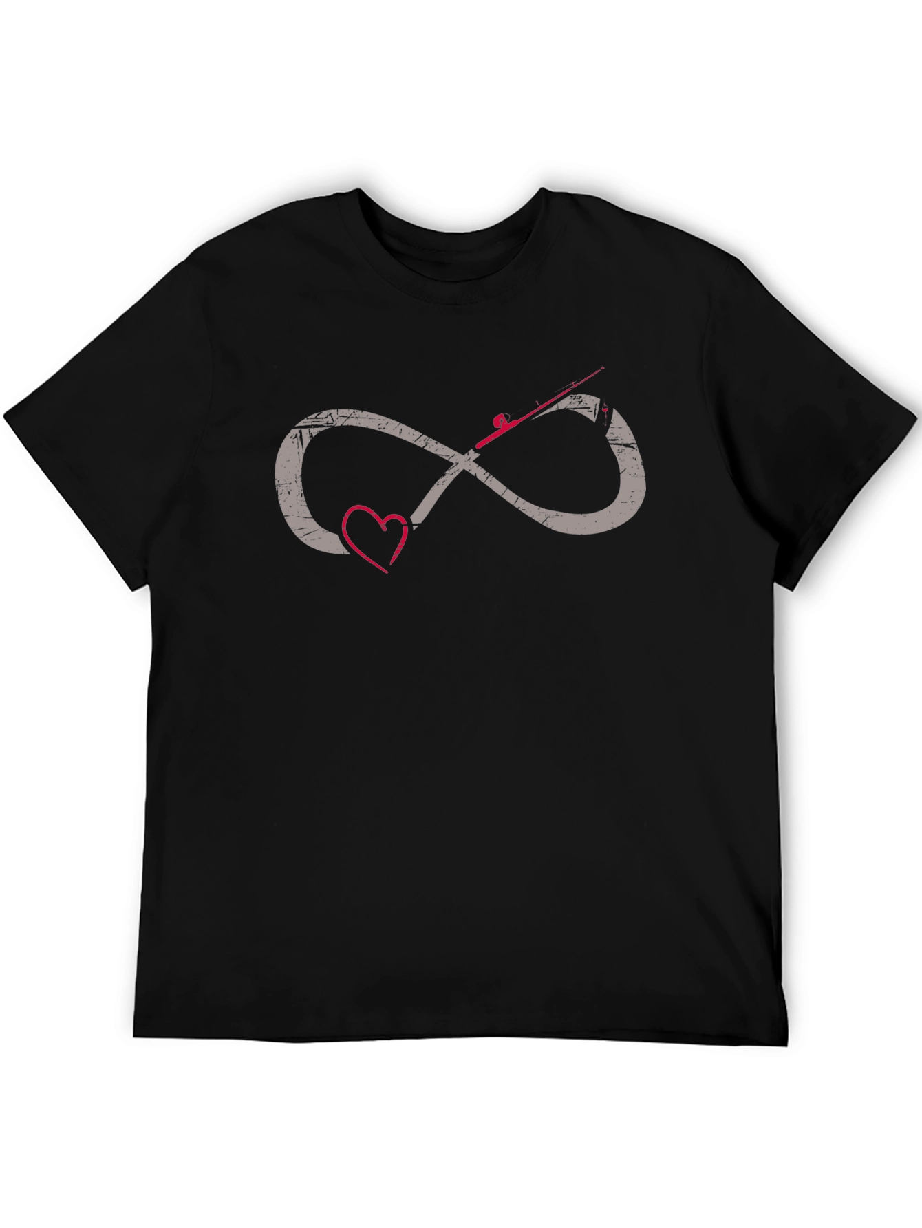 Fishing Infinity Heart Graphic Tee