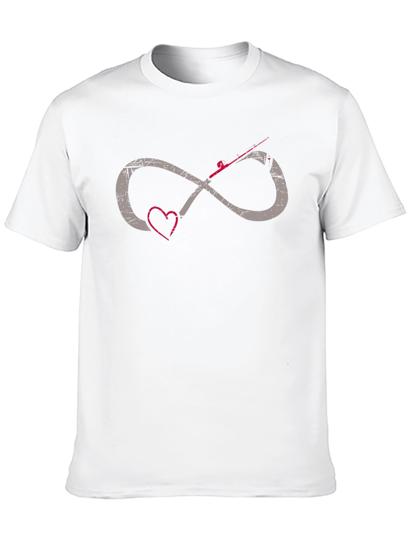 Fishing Infinity Heart Graphic Tee