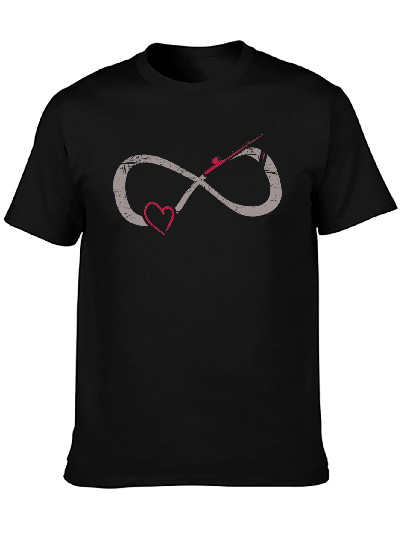 Fishing Infinity Heart Graphic Tee