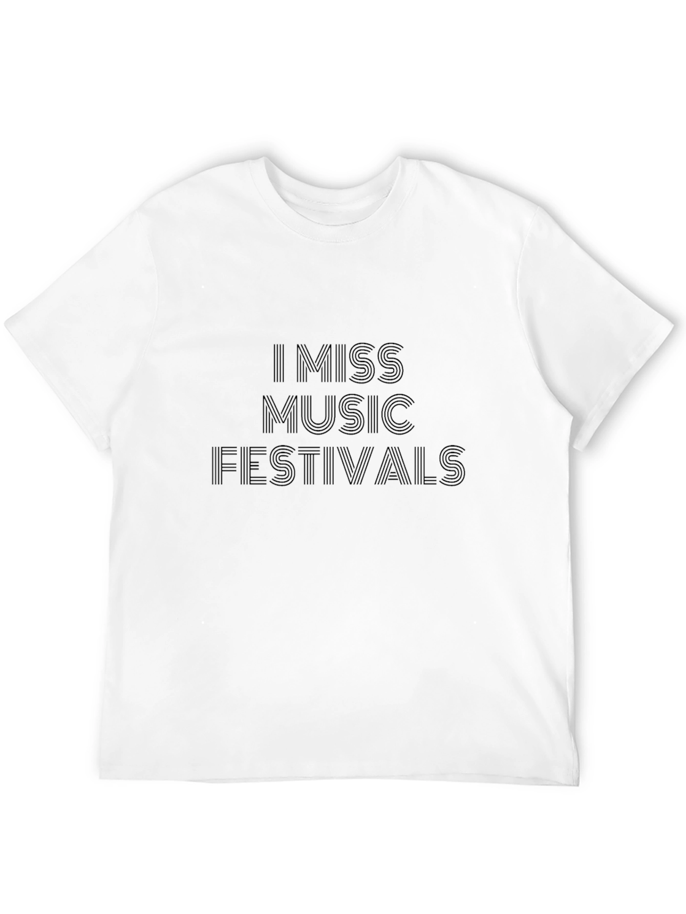 I Miss Music Festivals Black Tee