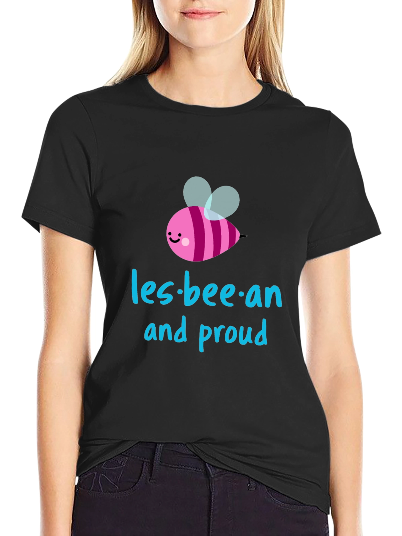 Les-bee-an and Proud Black T-Shirt