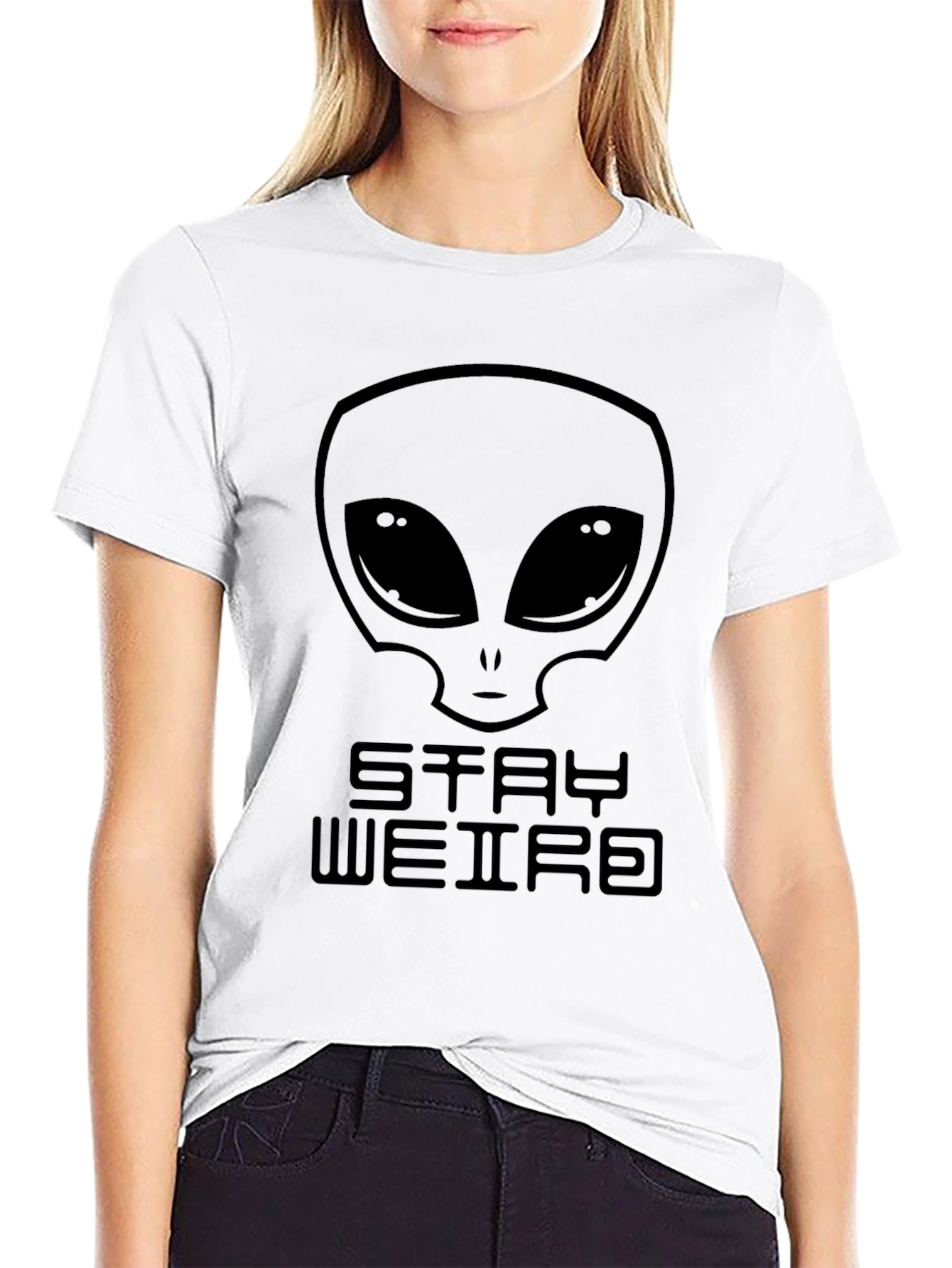 Stay Weird Alien Graphic T-Shirt