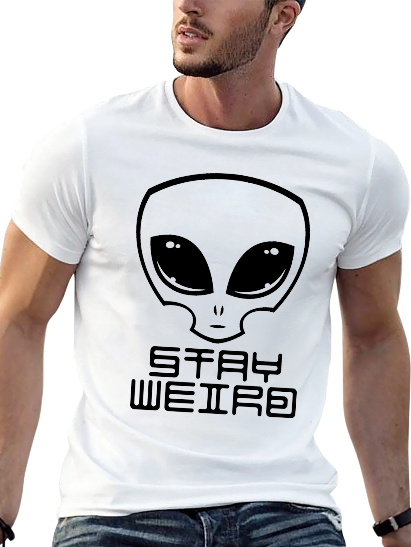 Stay Weird Alien Graphic T-Shirt
