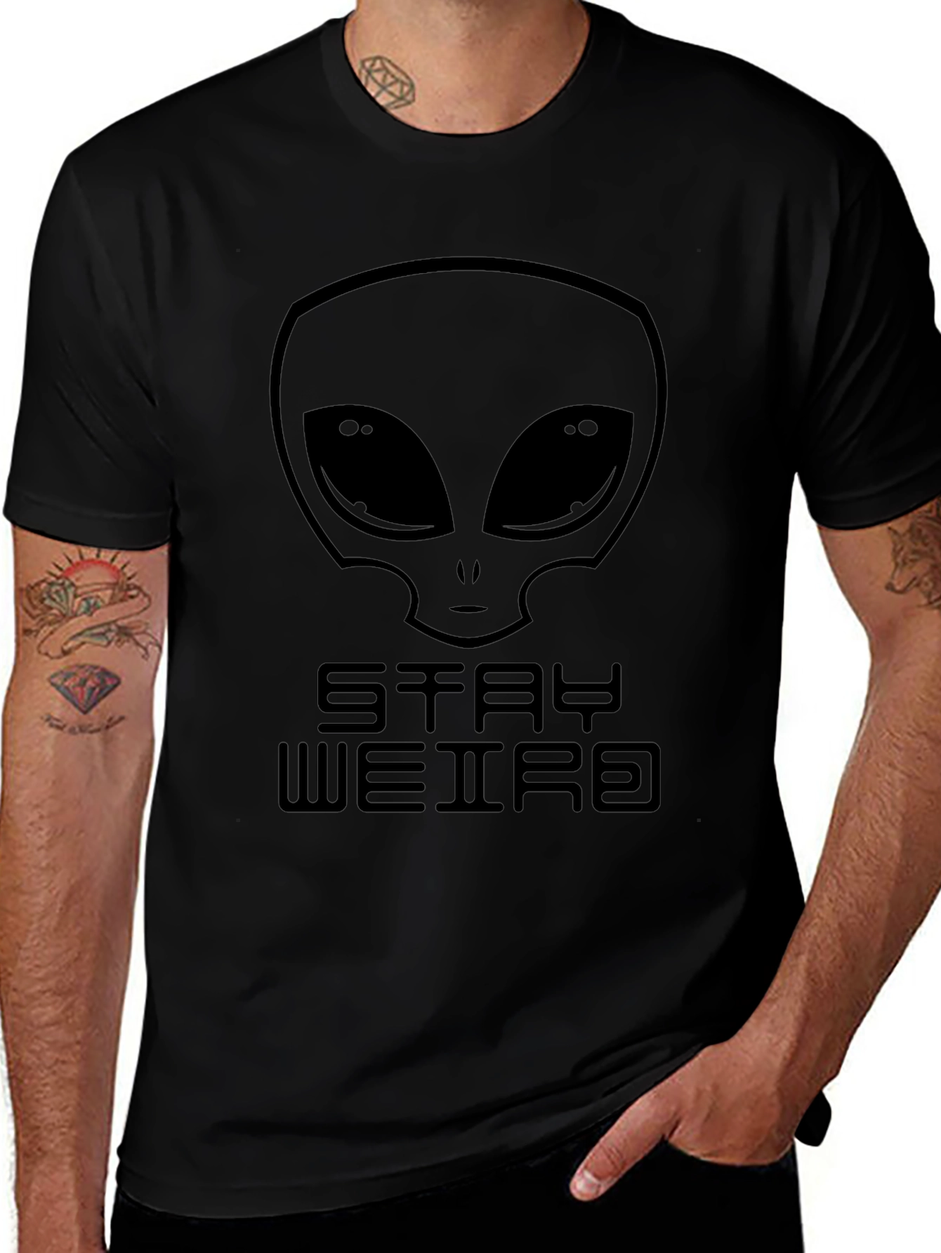 Stay Weird Alien Graphic T-Shirt