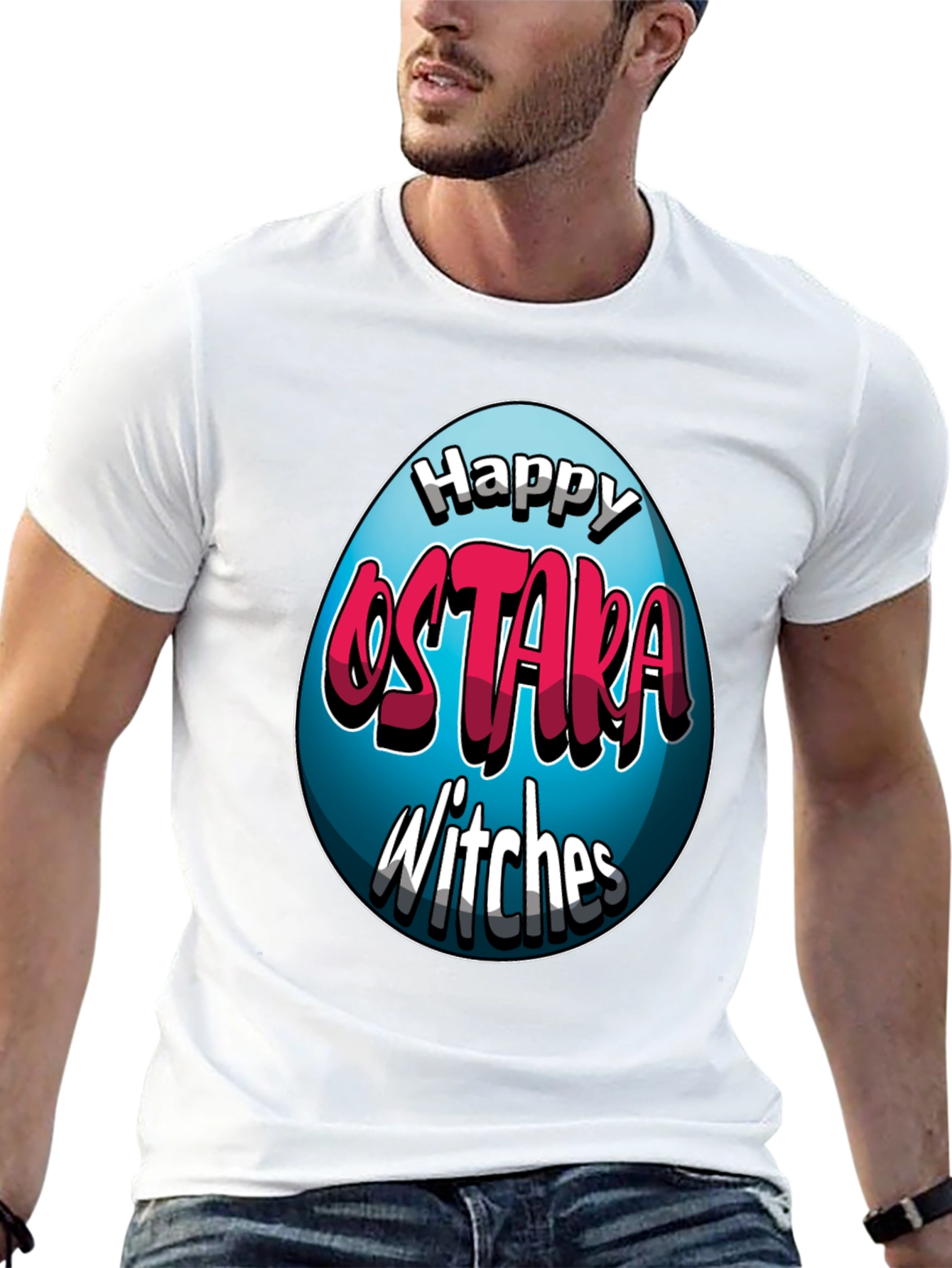 Happy Ostara Witches T-Shirt - Easter Egg Design