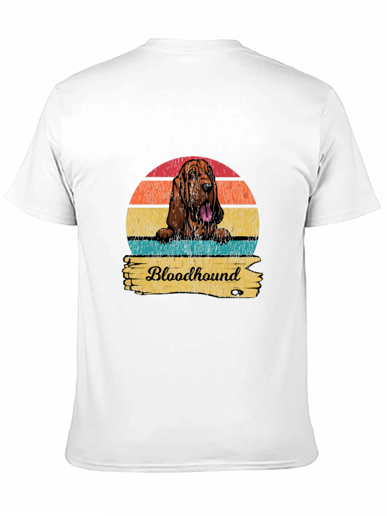 Retro Bloodhound Dog Graphic T-Shirt