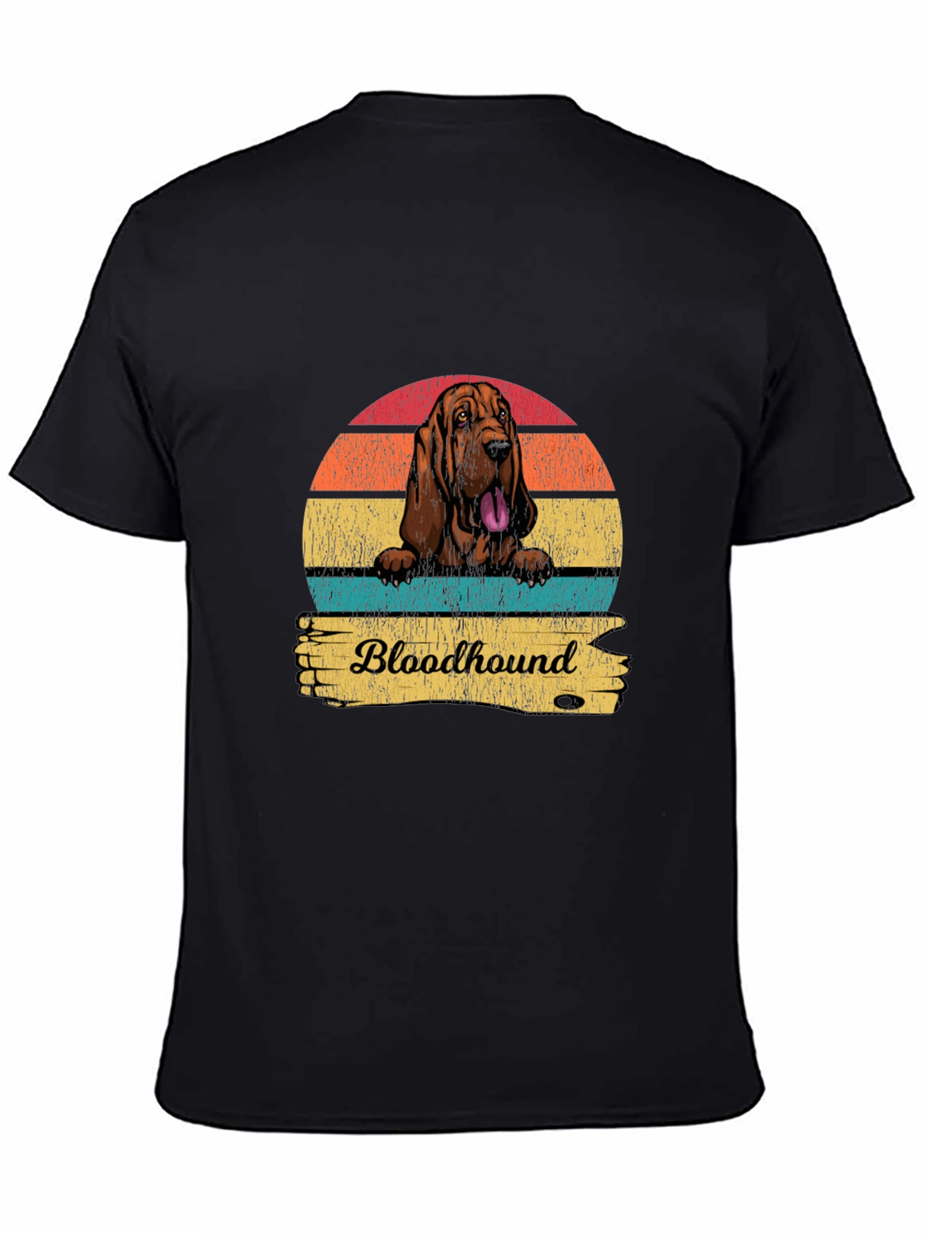 Retro Bloodhound Dog Graphic T-Shirt