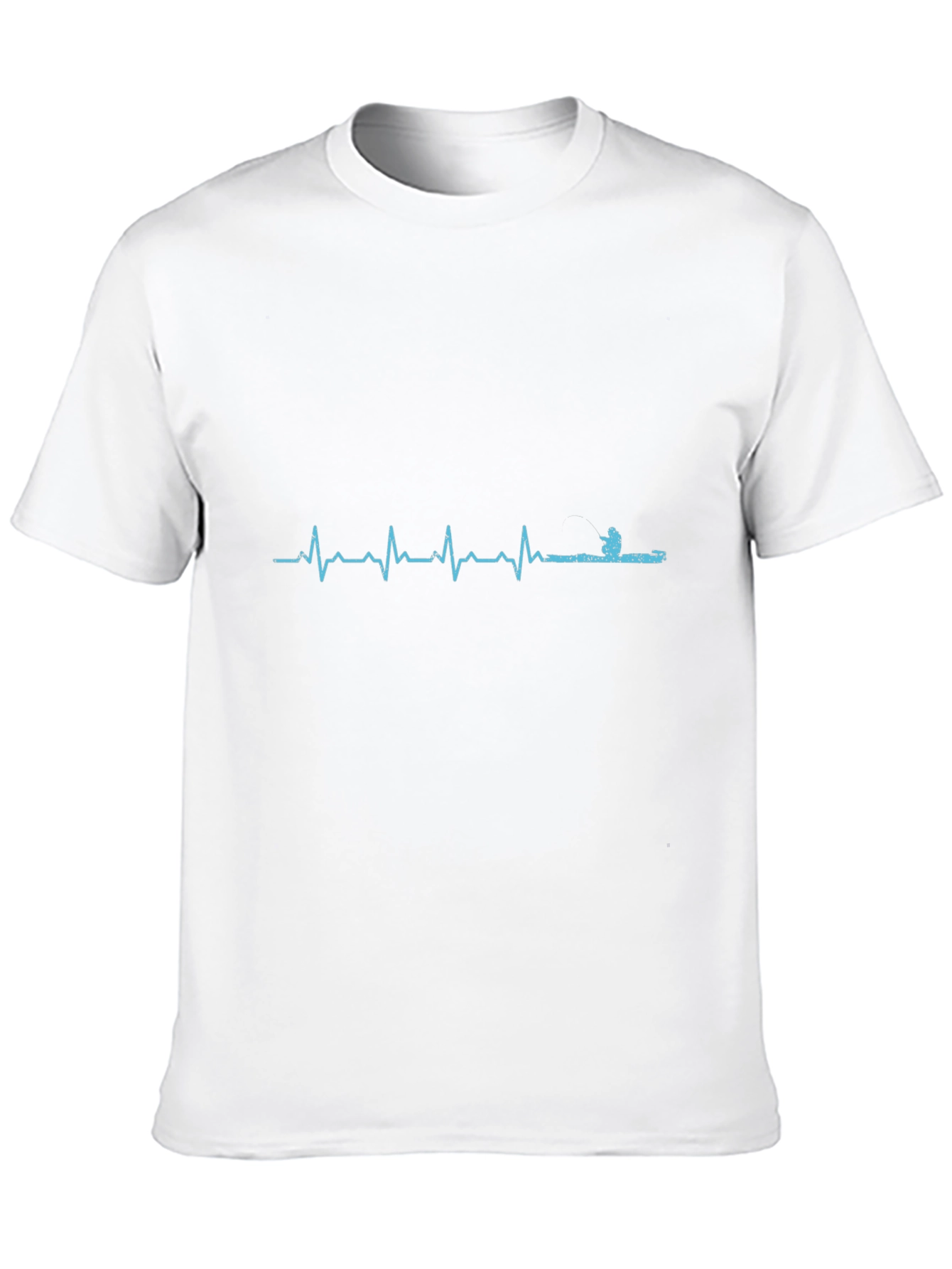 Fishing Heartbeat T-Shirt - Black Graphic Tee