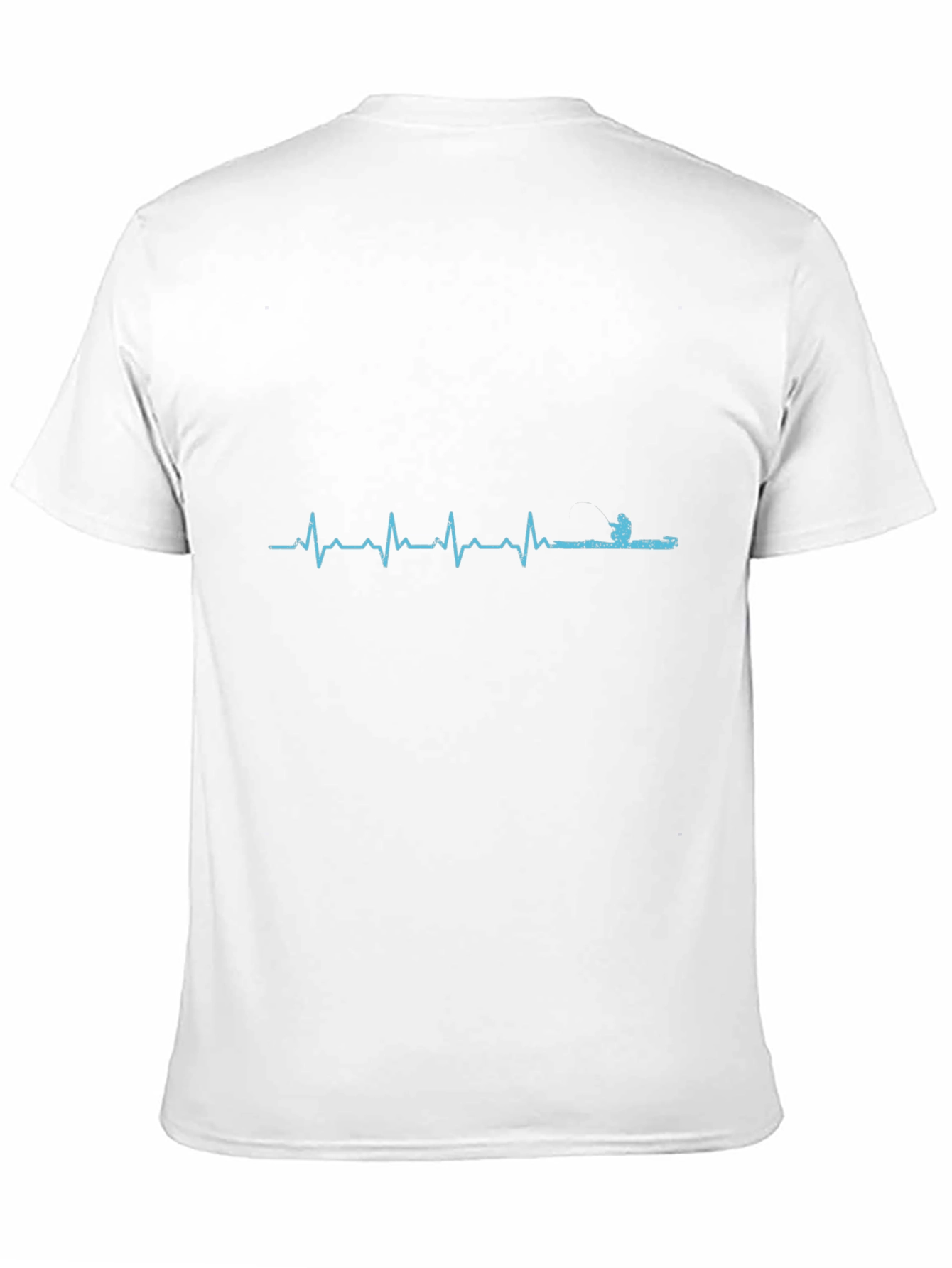 Fishing Heartbeat T-Shirt - Black Graphic Tee