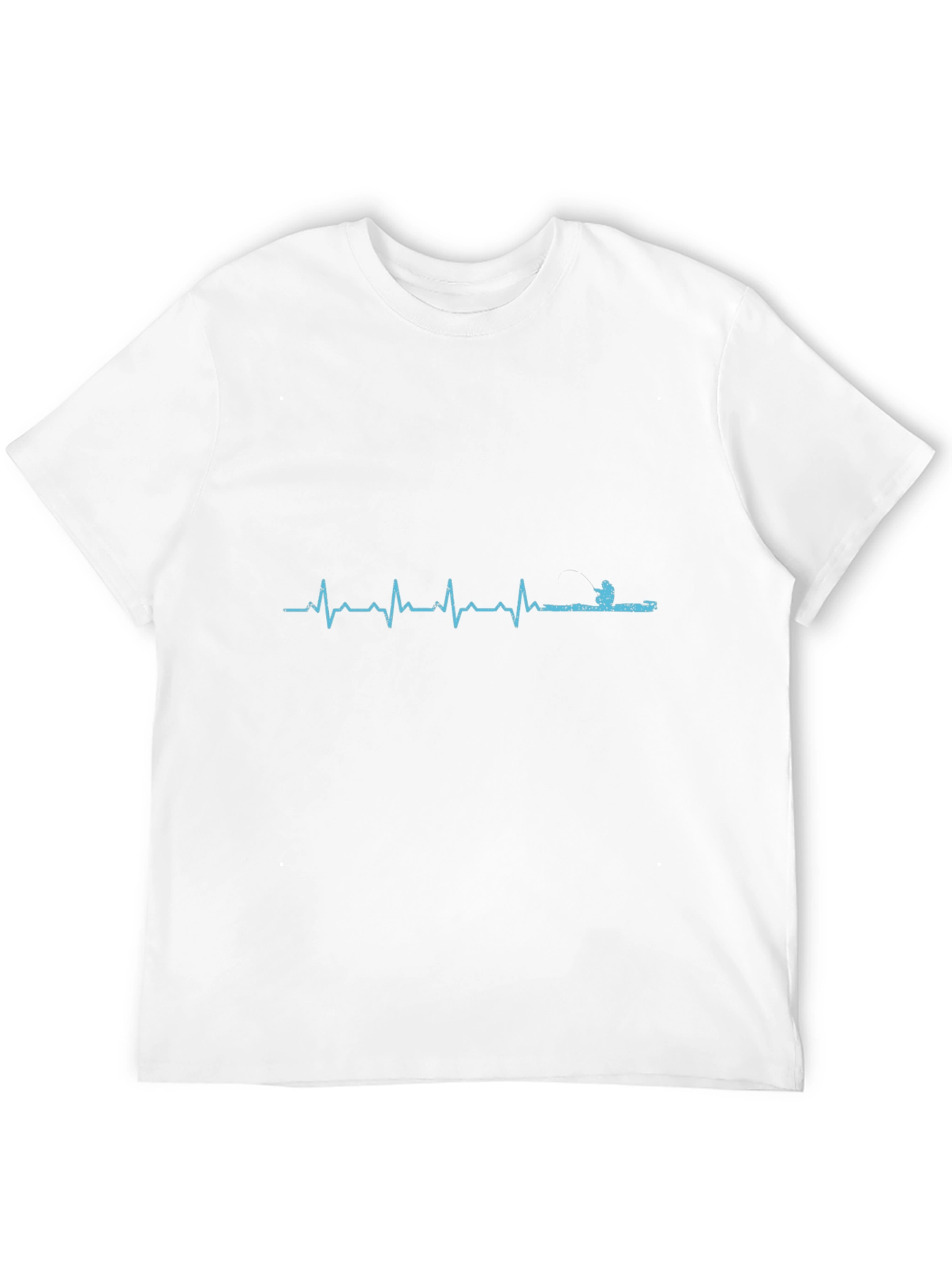 Fishing Heartbeat T-Shirt - Black Graphic Tee