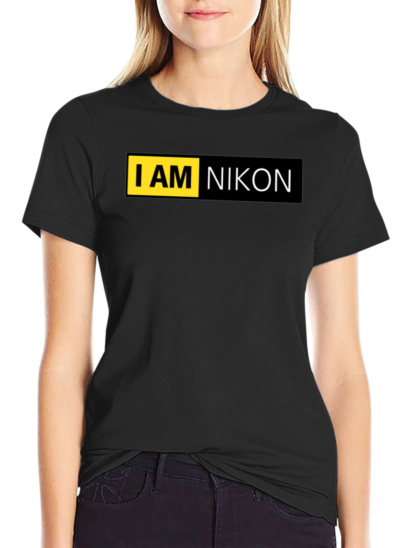I AM NIKON Black Graphic T-Shirt