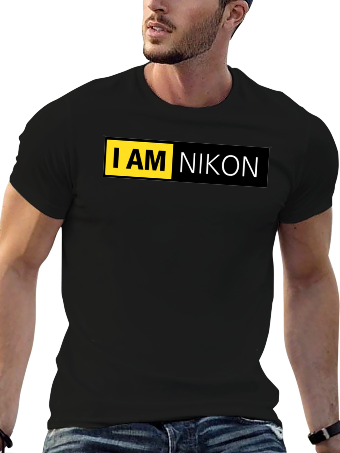 I AM NIKON Black Graphic T-Shirt